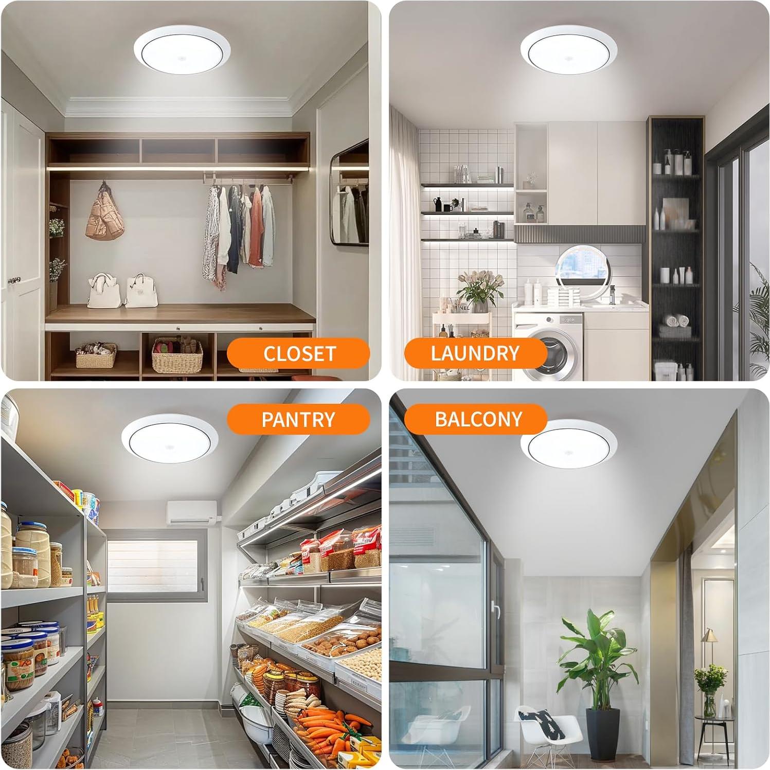 Luz de Techo LED HENTAG 12W con Sensor de Movimiento