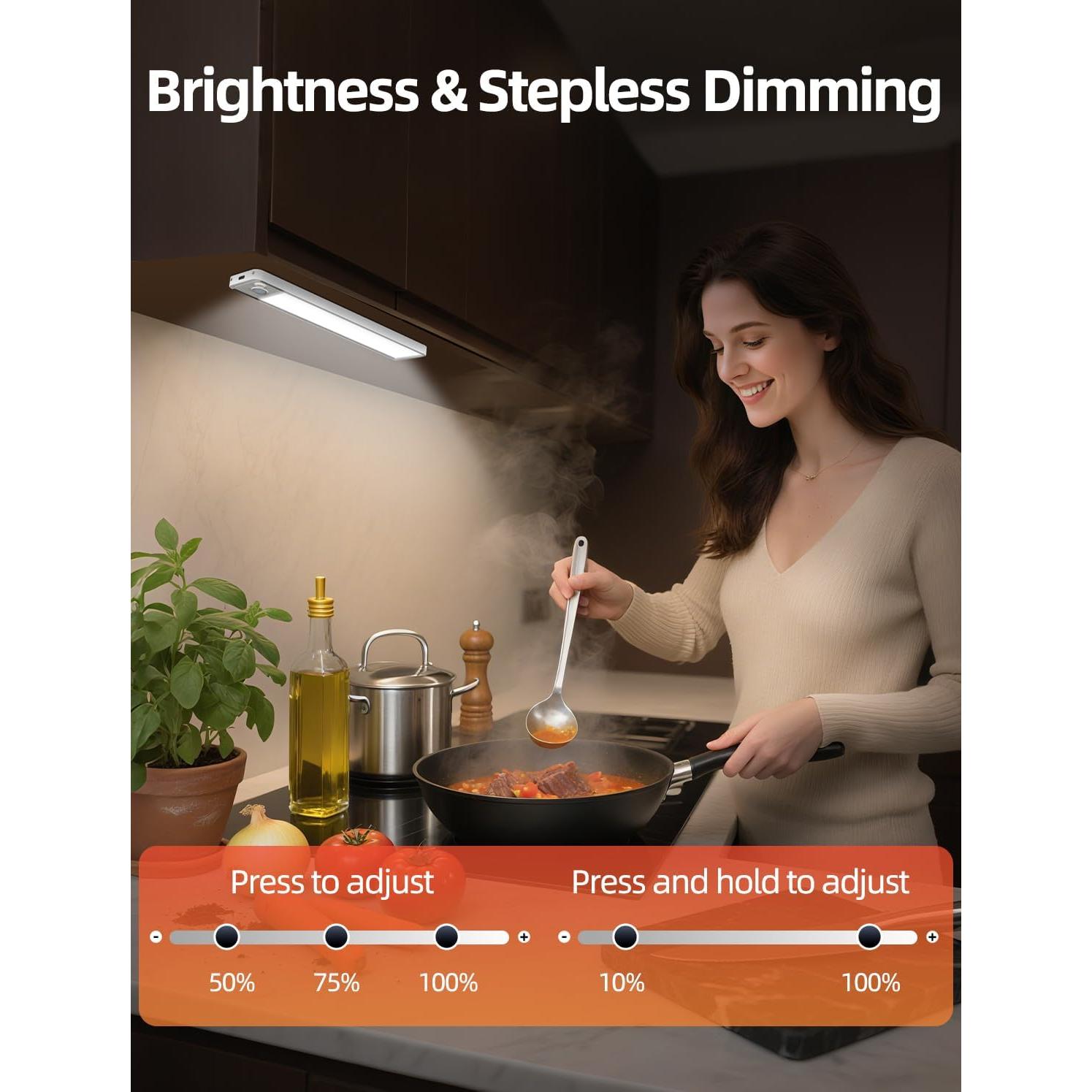 Luces LED Recargables con Sensor de Movimiento VOZUJI 20cm 5 Paquete