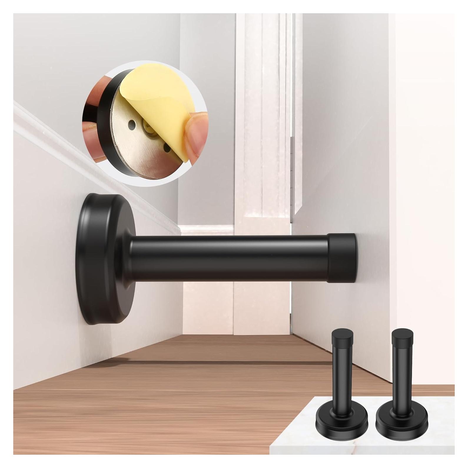 Topes de Puerta Profasion 2 Paquete Acero Inoxidable Negro