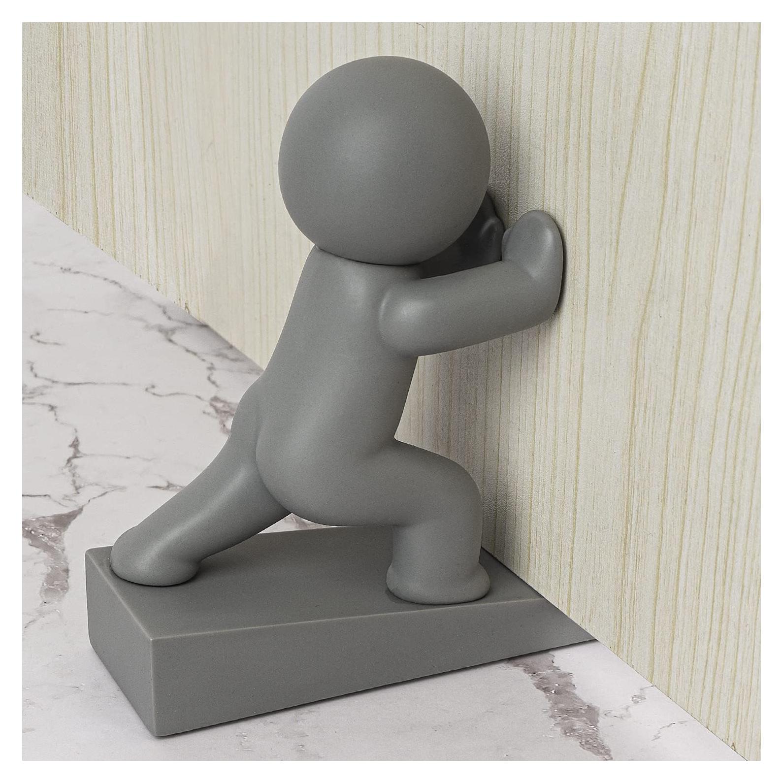 Tope de Puerta Decorativo Omoojee Gris Antideslizante 1 Pz