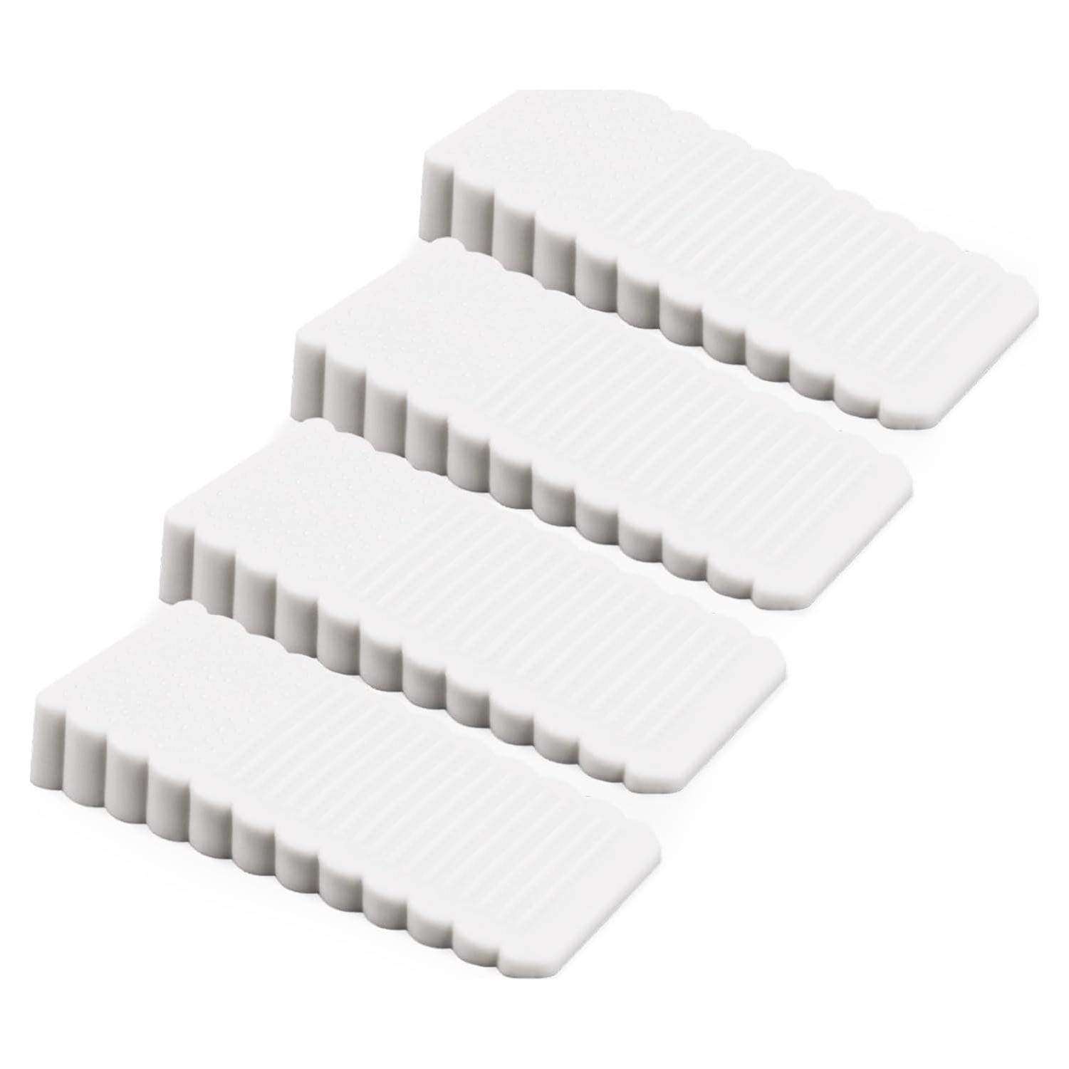 Paquete de 4 topes de puerta YOLCAR blancos antirayaduras