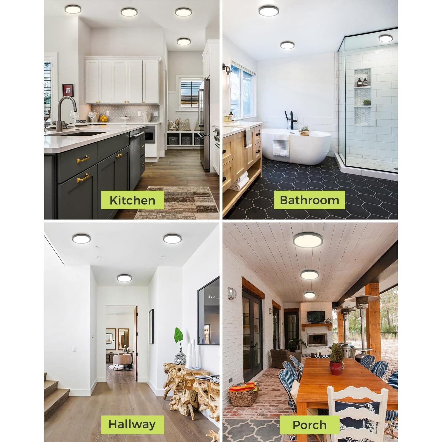 6PACK Luz de Techo LED Hepside 15W 1500Lm 3CCT 19.05cm