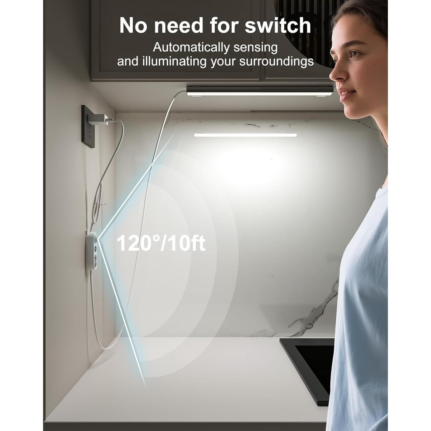 Luz LED Regulable ASOKO 30.48 cm con Sensor de Movimiento 4500K