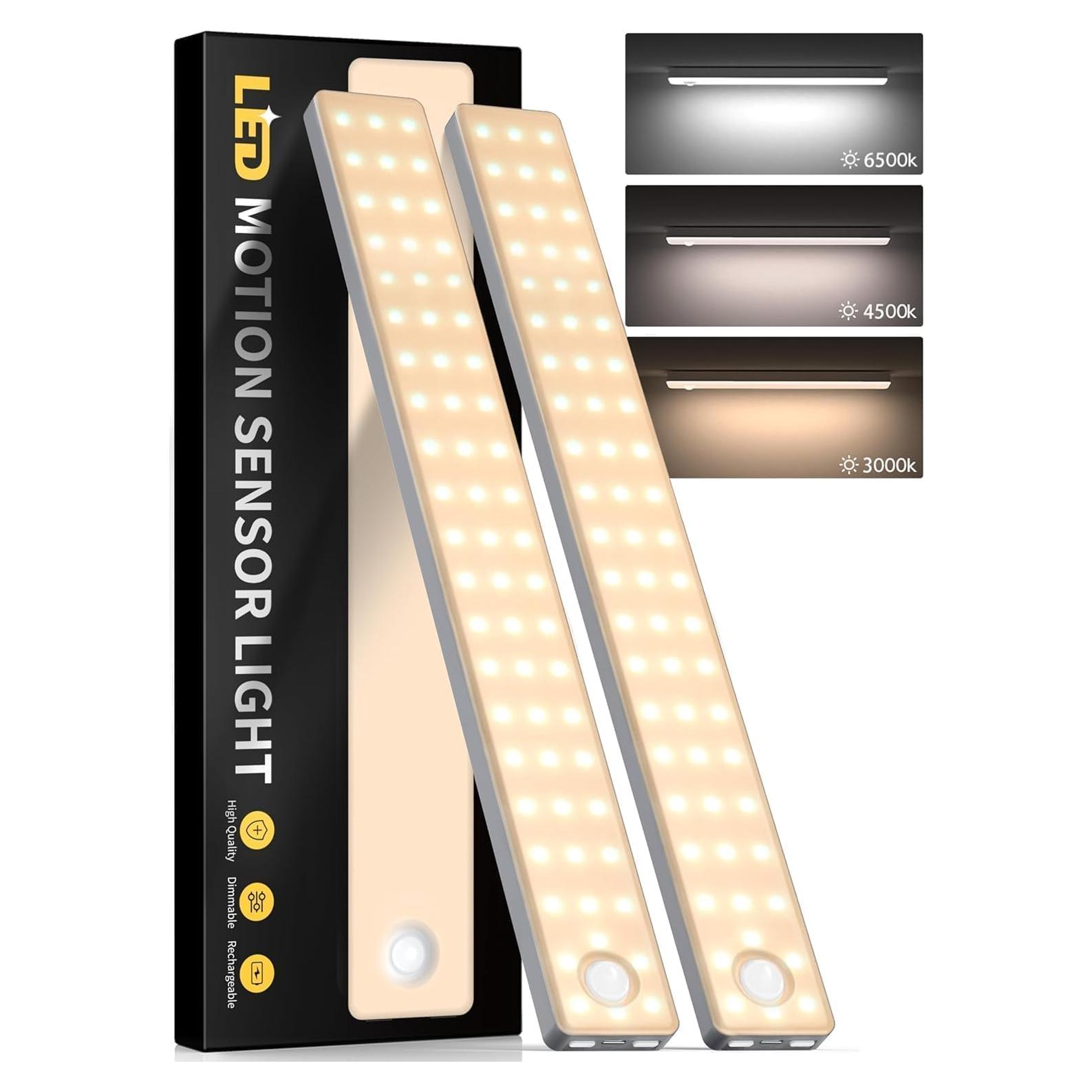 Iluminación Bajo Gabinete Auxoda 33 cm, Luz LED Recargable USB