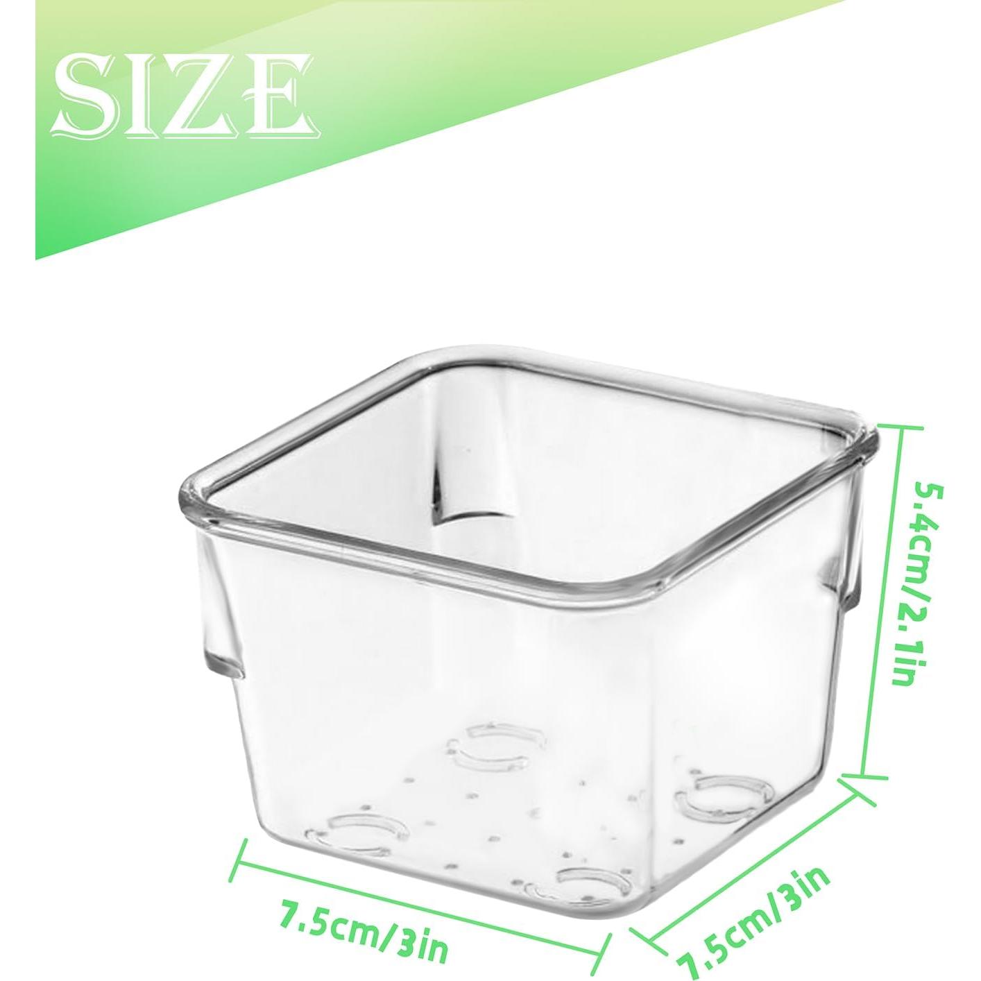 8 Organizadores de Cajones Transparentes QoTang 7.62x7.62x5.08 cm