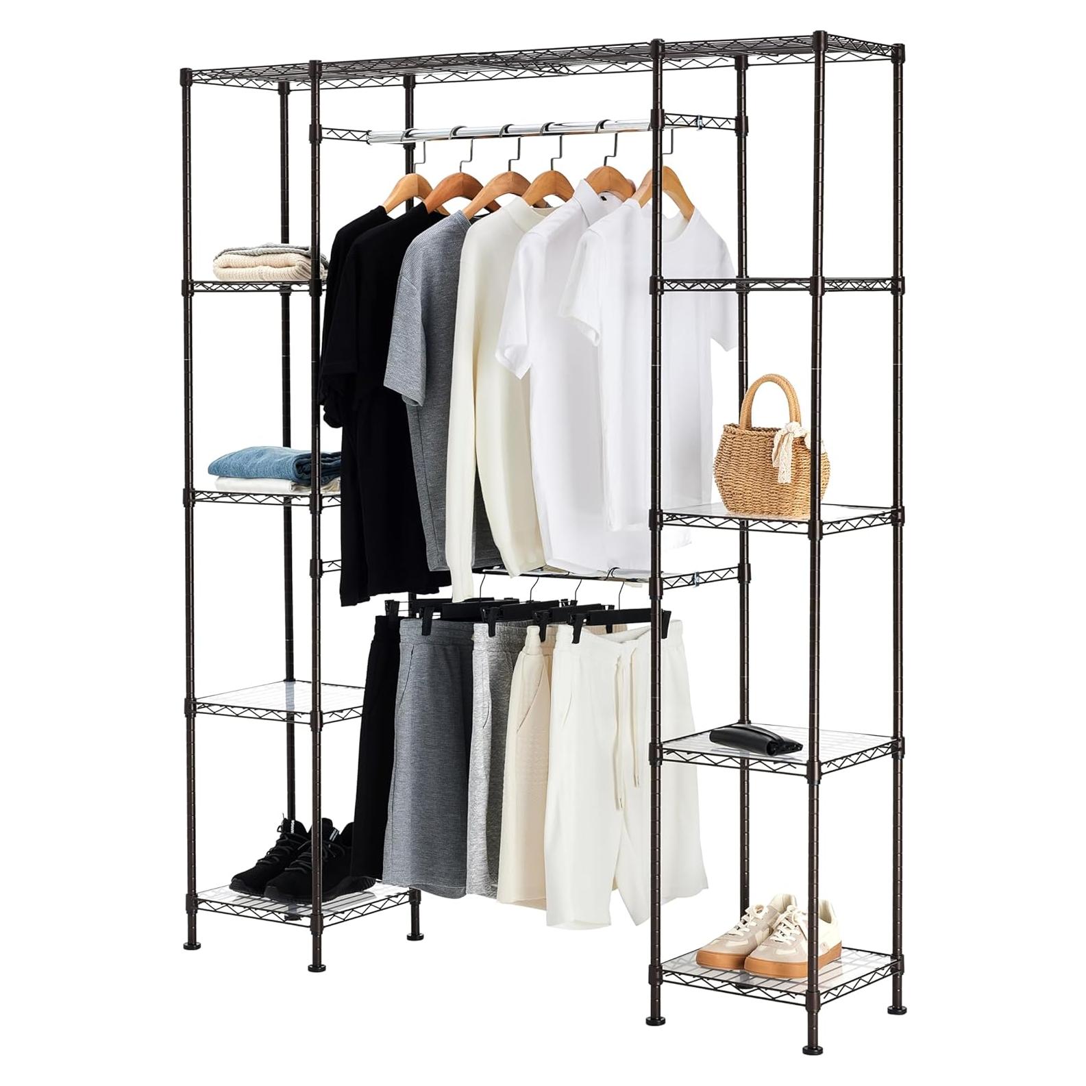 Organizador de Closet Expandible Amazon Basics Bronce 145-203 cm
