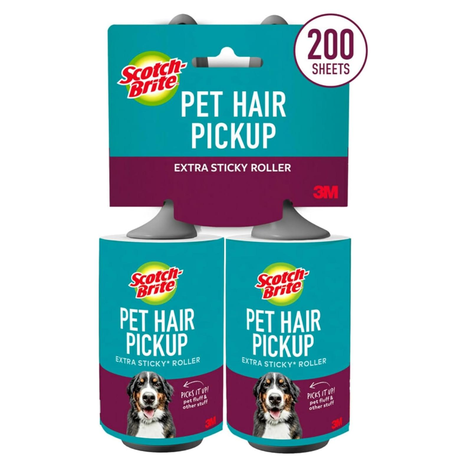 Rodillo Adhesivo Extra Pegajoso Scotch-Brite 200 Hojas para Mascotas