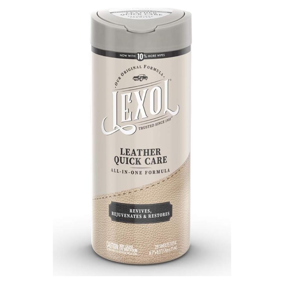 Limpiador y Acondicionador de Cuero Lexol 28 Toallitas