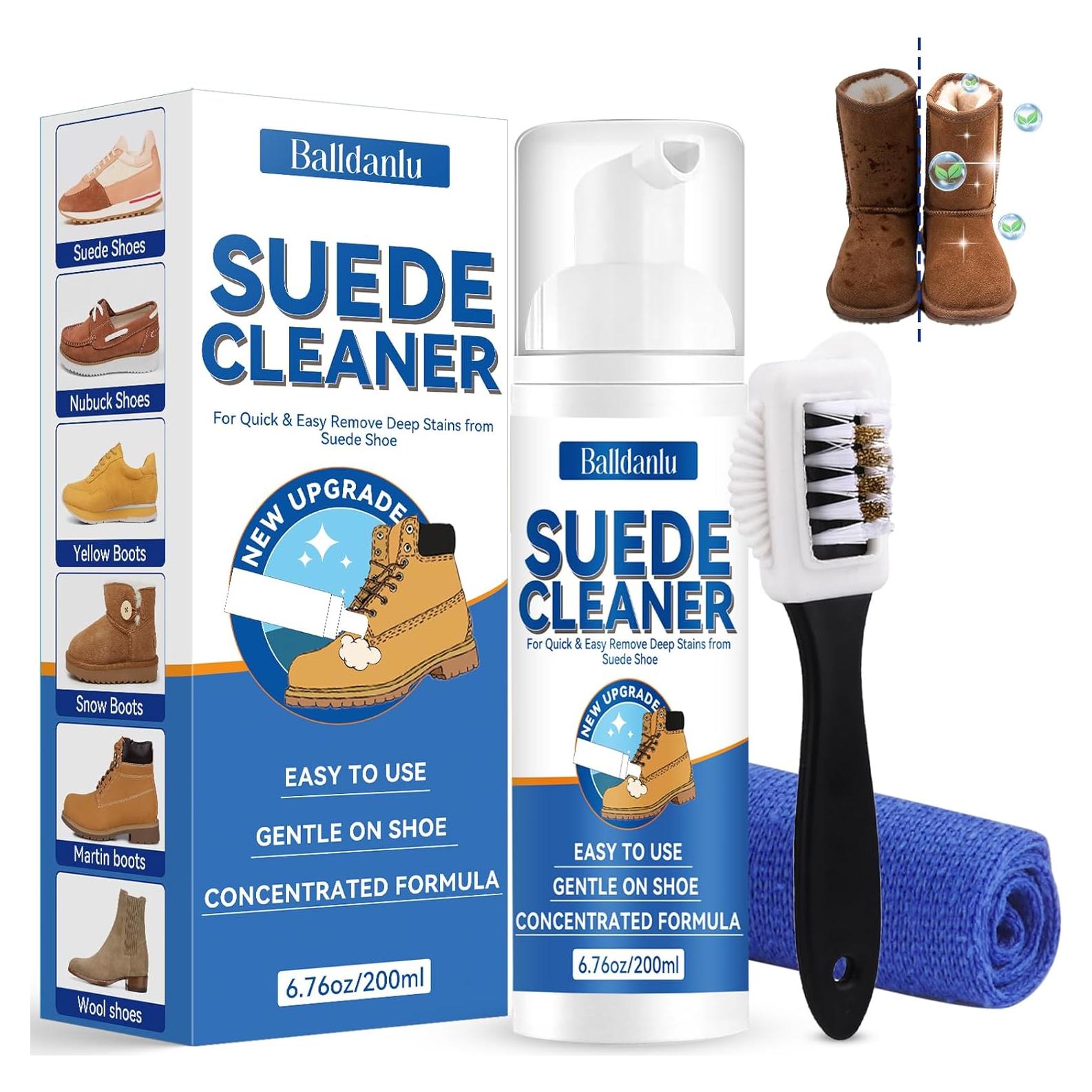 Limpiador de Zapatos de Ante Balldanlu 200ml con Cepillo