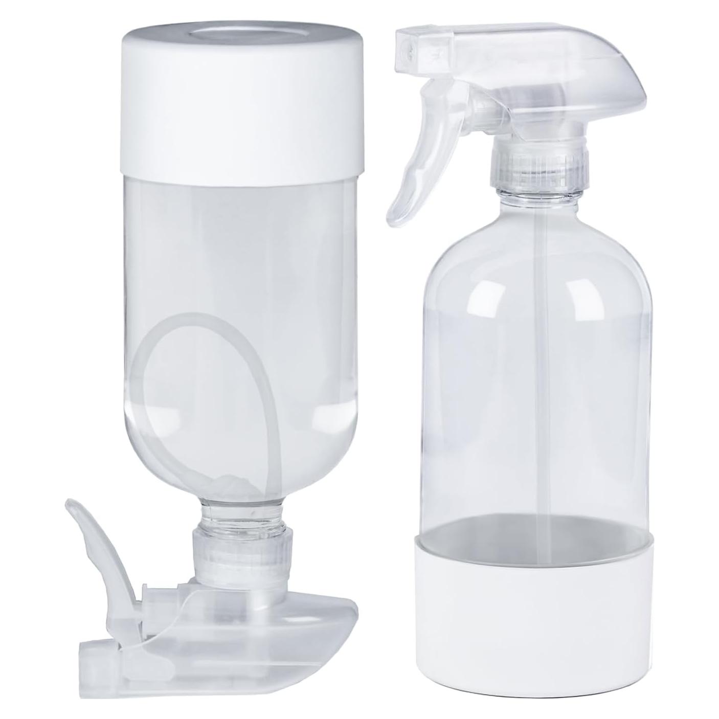 Paquete de 2 Botellas Spray de Vidrio 473 ml TERESRY Blancas