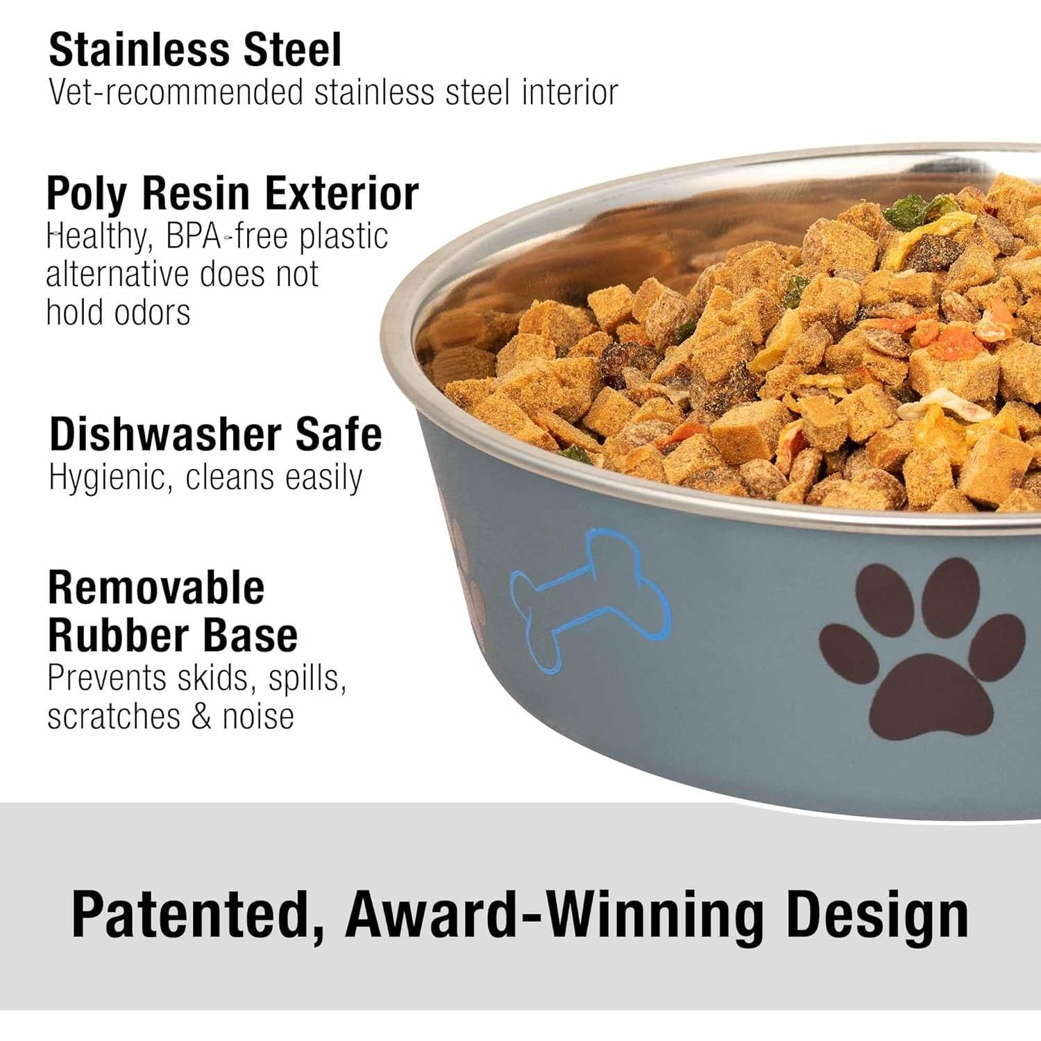 Cuenco Antideslizante para Perros y Gatos Loving Pets 17cm Arándano