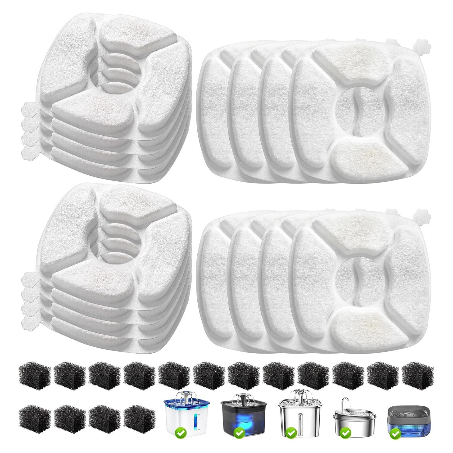 32 Filtros de Reemplazo para Fuente de Agua para Gatos VANVE