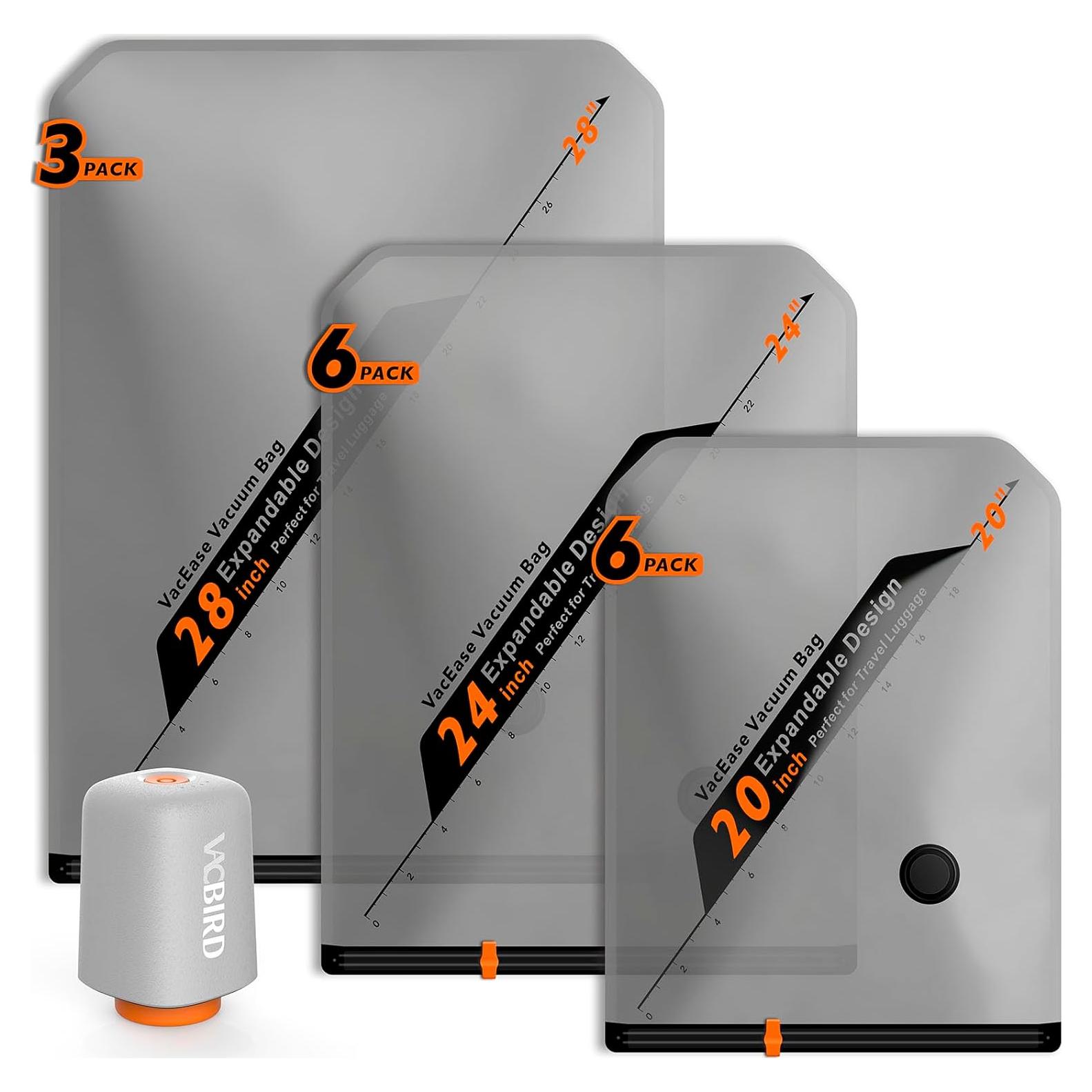 Juego de 15 Bolsas de Almacenamiento Vacbird Inalámbricas