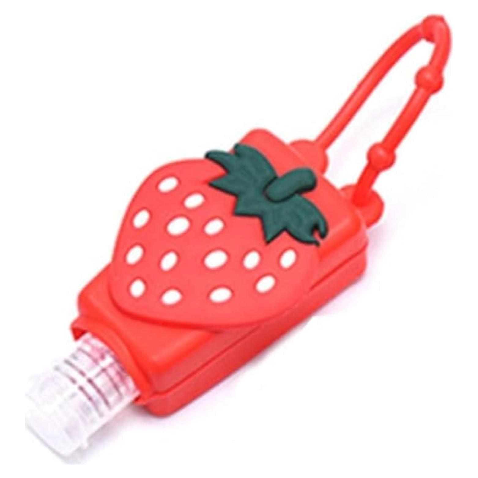 Botella de Viaje Galepromot Fresa Roja 50ml Silicona Recargable