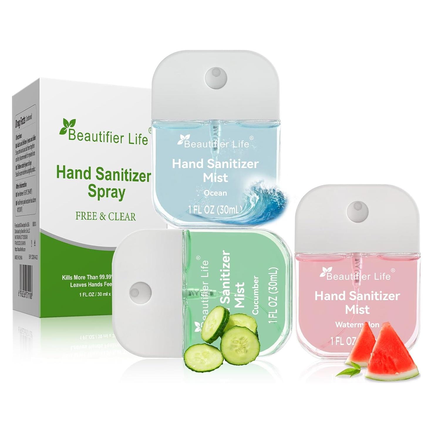 Spray Desinfectante de Manos Beautifier Life 3 Paquetes 30ml