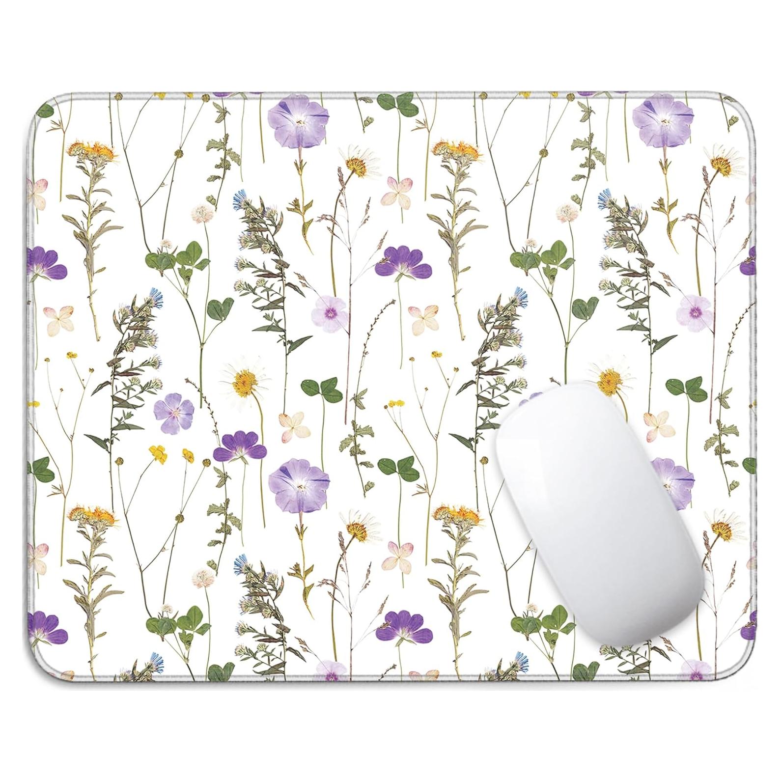 Alfombrilla de Ratón LVYUNF Flores 26x21 cm Antideslizante