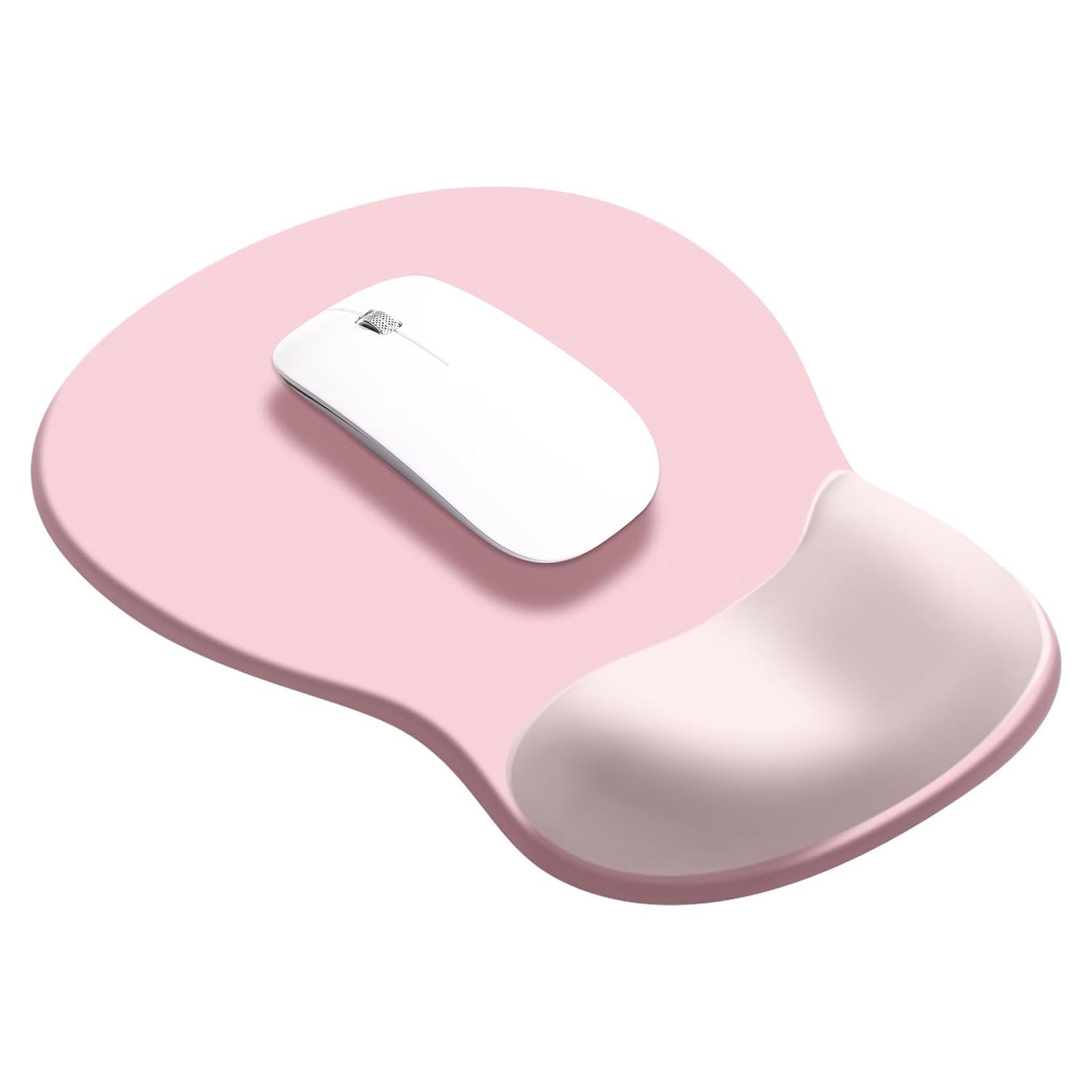 Almohadilla de Muñeca de Gel JIKIOU Ergonómica Rosa Puro