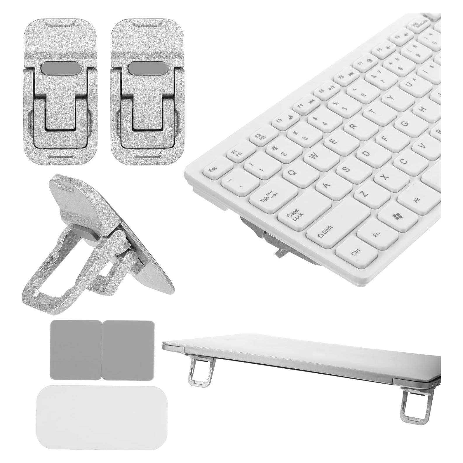 Soporte para Teclado Portátil Apausvcm Plata - 2 Piezas