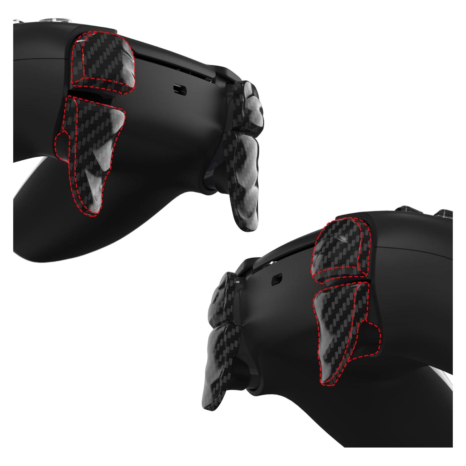 Extensores de Disparador PlayVital para Controlador PS5 - Fibra de Carbono