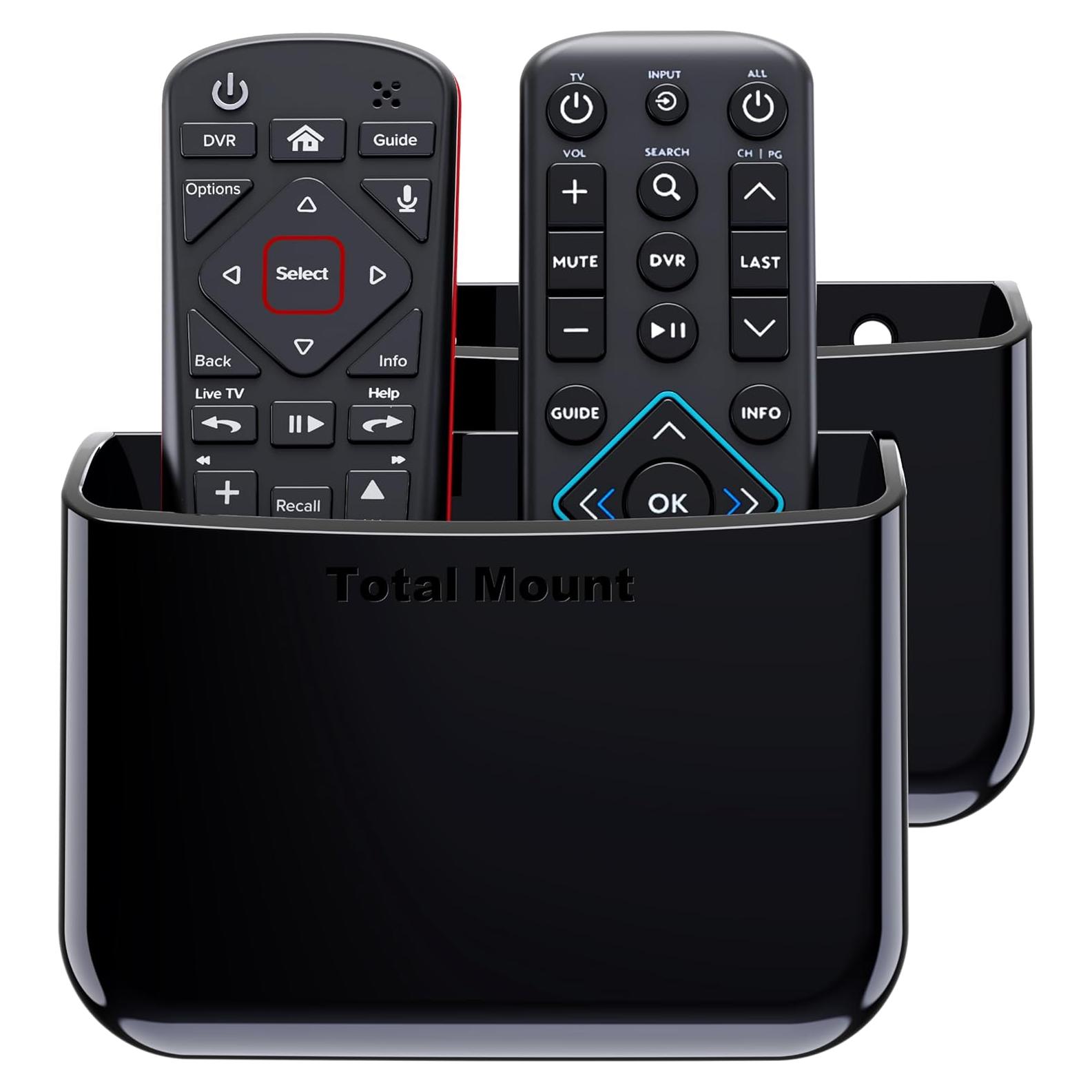 Soporte Universal para Control Remoto TotalMount - Adhesivo y Tornillos - Paquete de 2