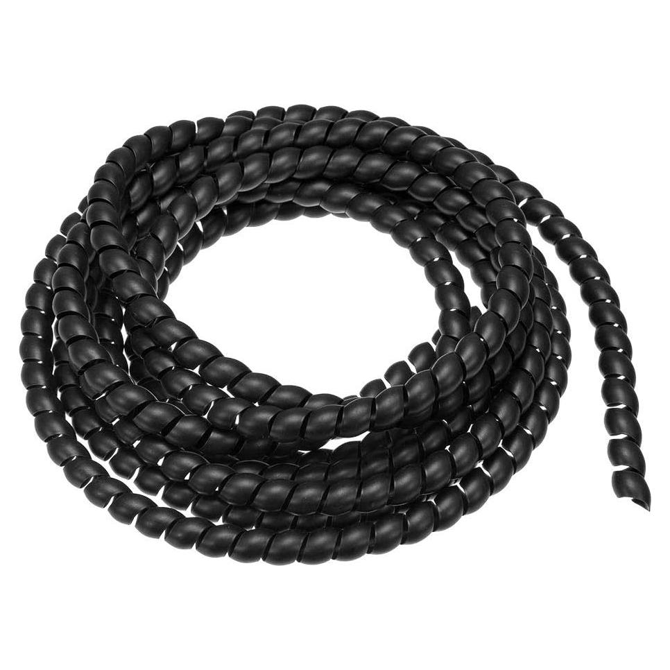 Envoltura de Cable Espiral Flexible uxcell 3m 8x10mm Negro