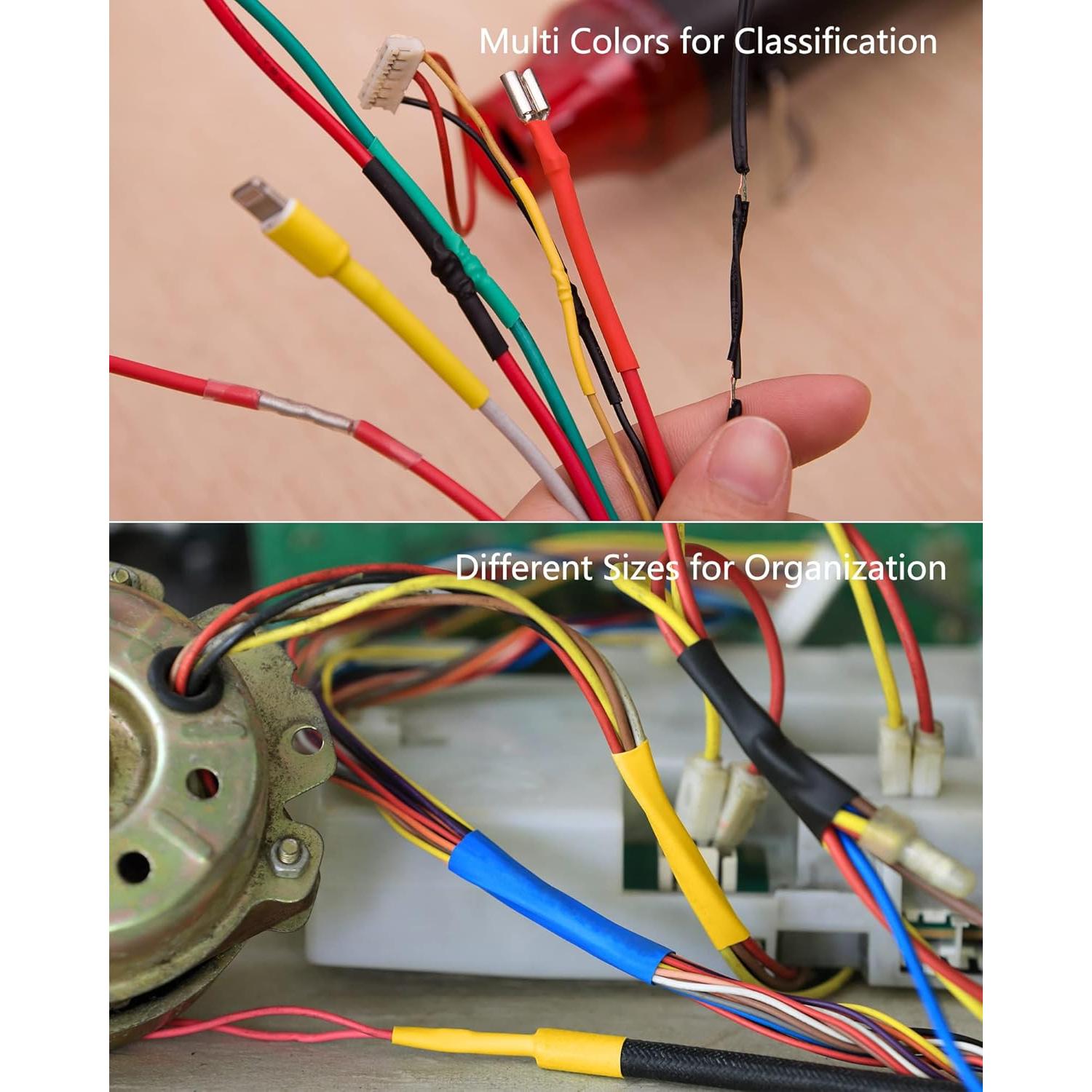 Kit de Tubos Termocontraíbles Ginsco 580 pcs 2:1 6 Colores