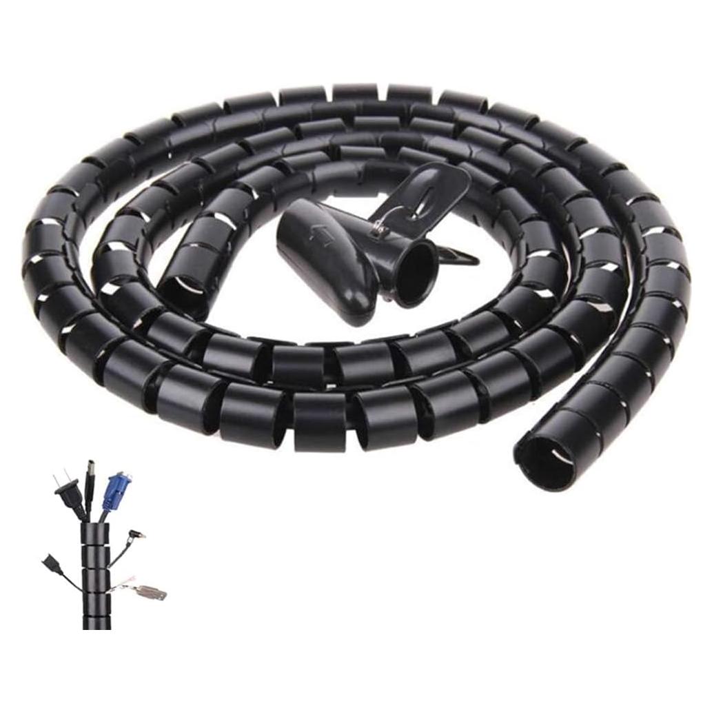 Tubo Organizador de Cables 20FT Davidsons Negro 28mm