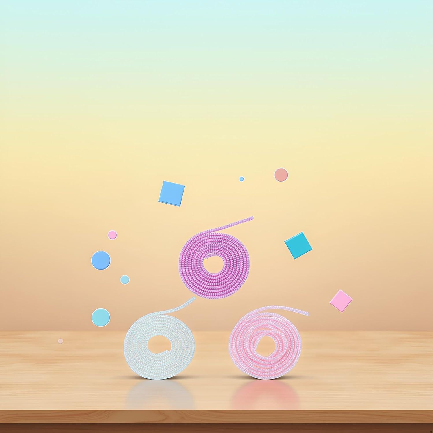 3 Protectores de Cable Espiral Multicolor 1.55m GANPUB