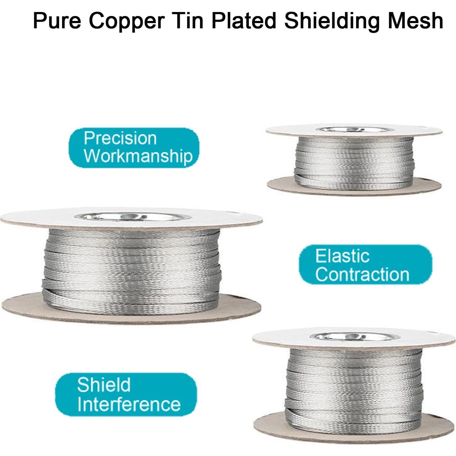 Manga de Blindaje de Cable EMI RFI Kokey-xy 3/8" 16FT Cobre