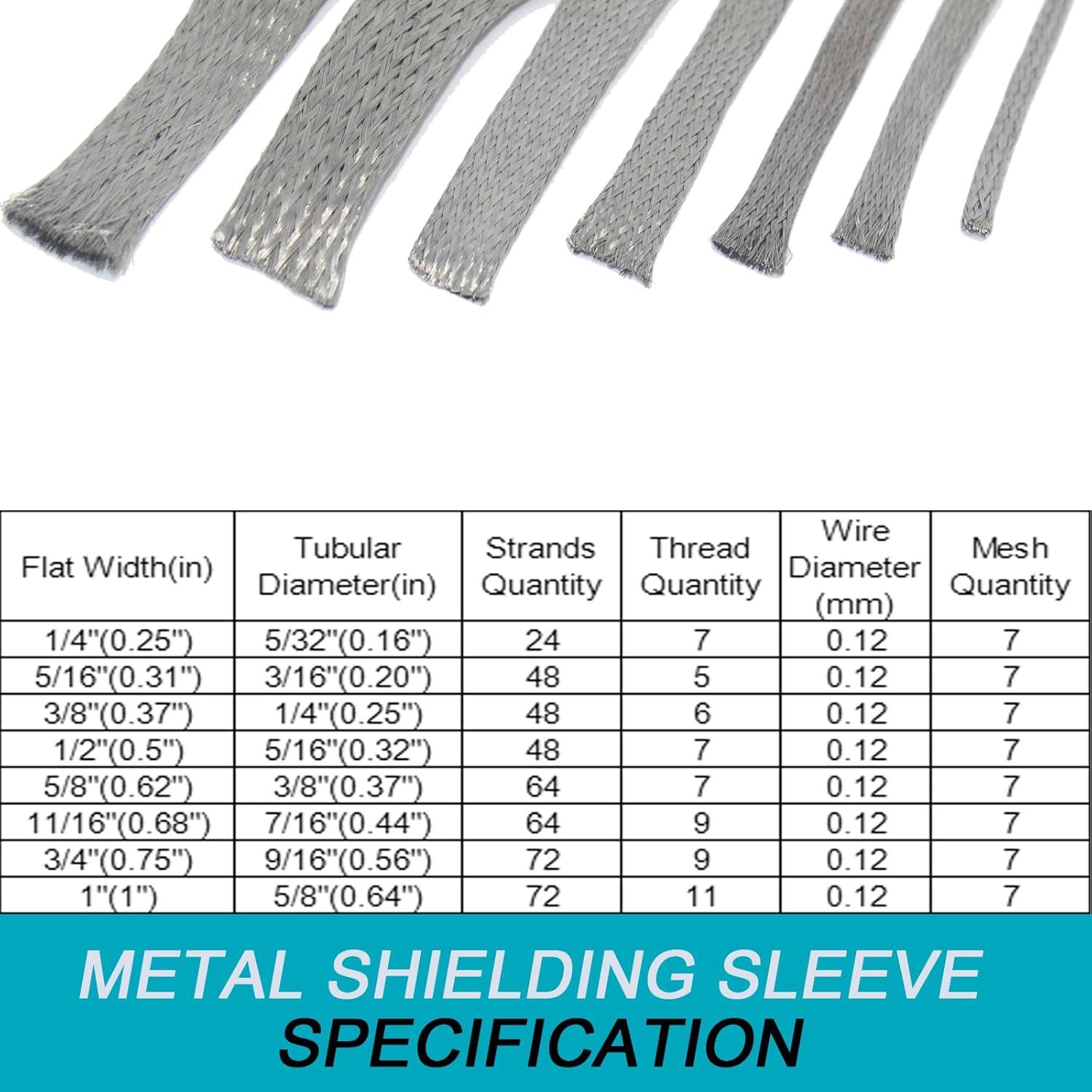 Manga de Blindaje de Cable EMI RFI Kokey-xy 3/8" 16FT Cobre