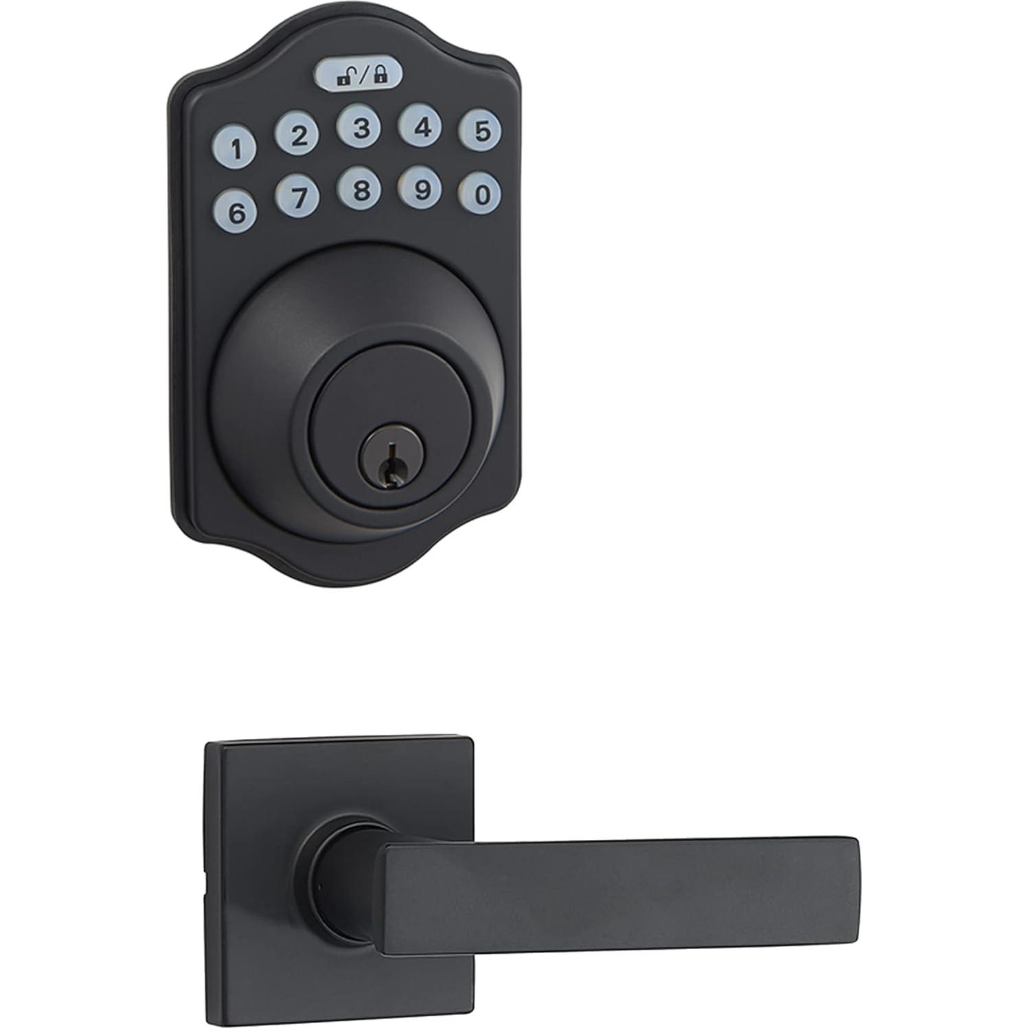 Cerradura Electrónica Amazon Basics con Teclado - Negro Mate