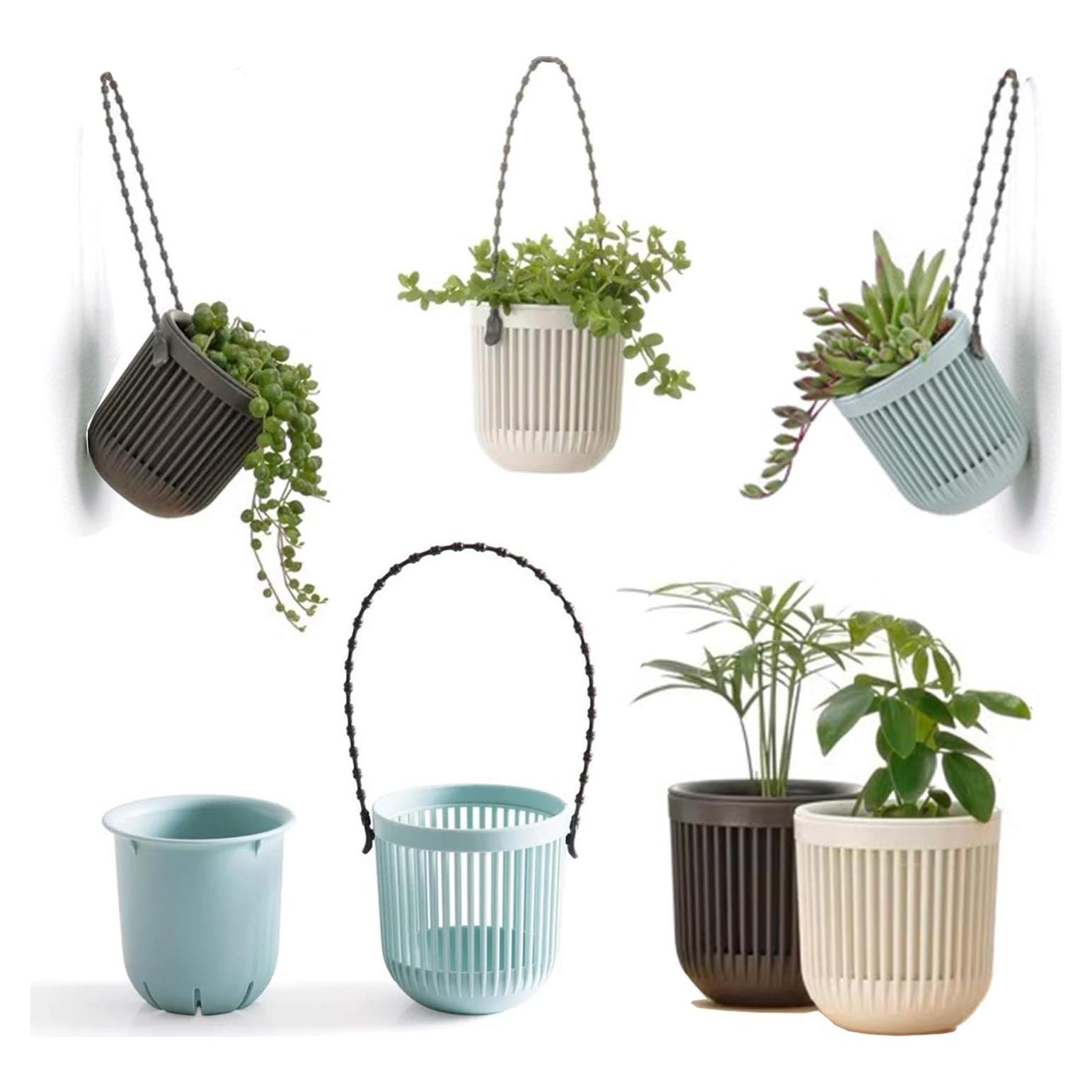 Macetas Colgantes Melphoe 6 Piezas 8.7 cm con Drenaje