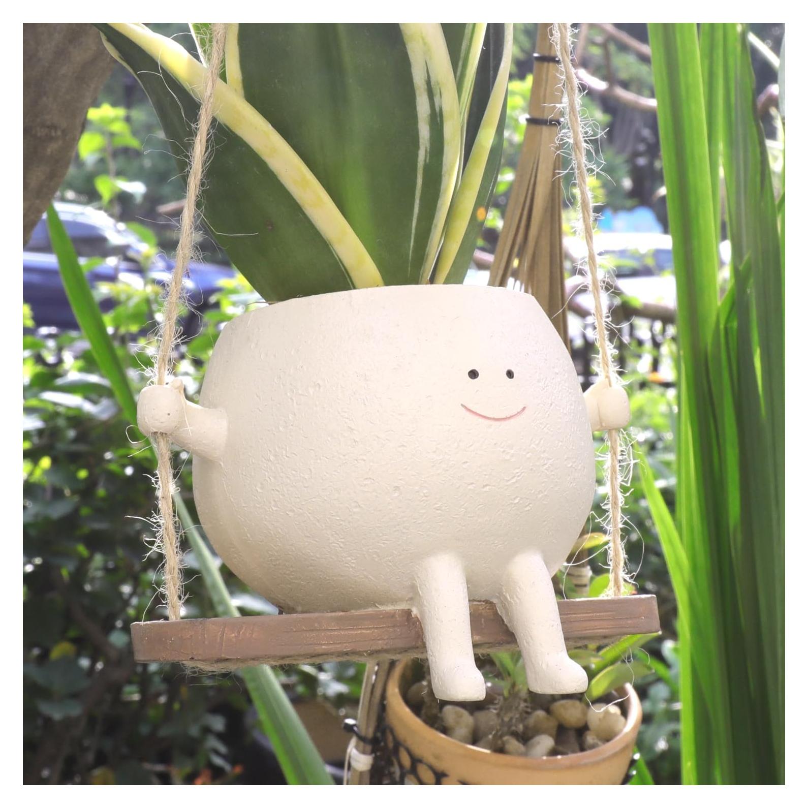 Maceta Colgante UMESONG de Resina para Plantas - 11 cm