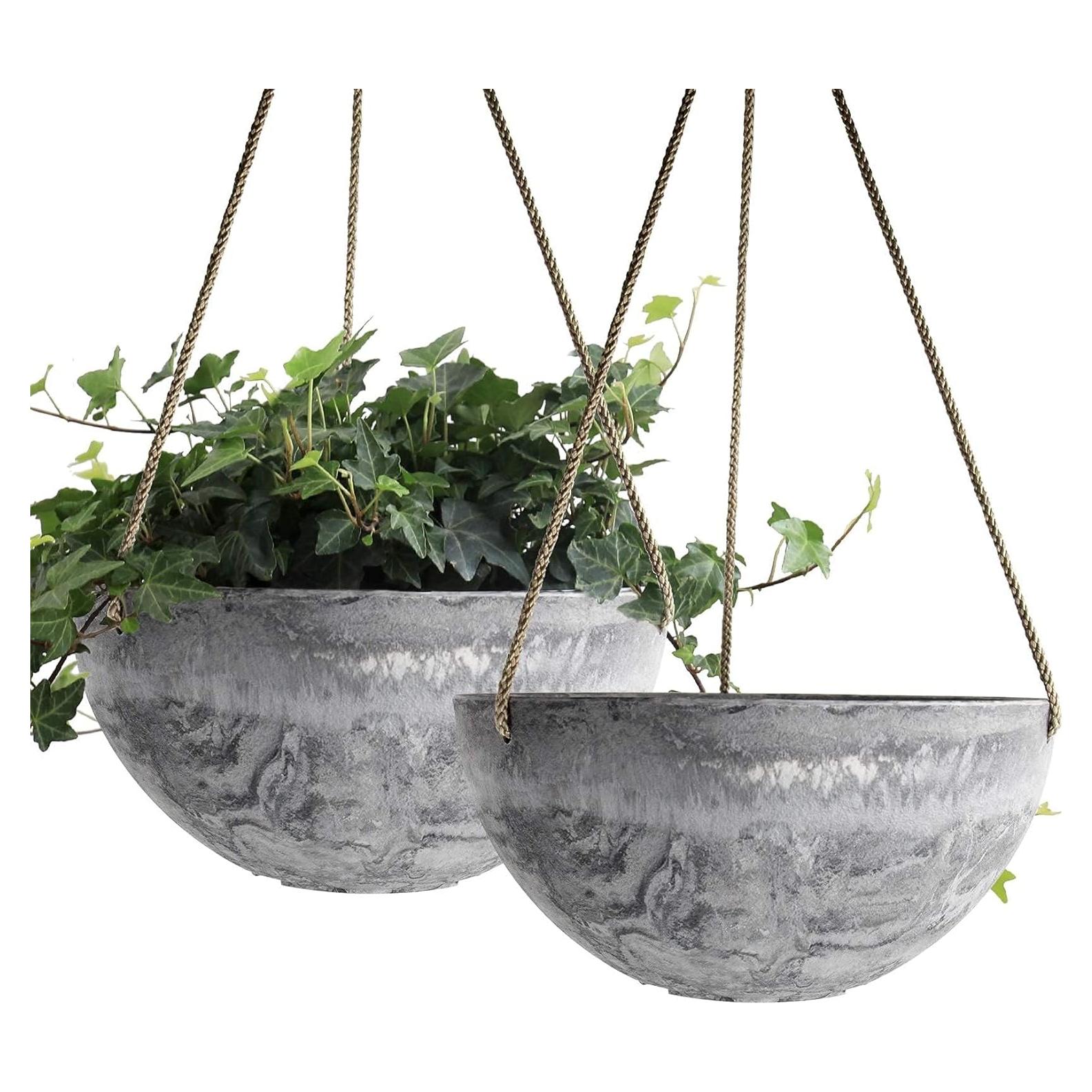 Macetas Colgantes para Flores LA JOLIE MUSE 25 cm Juego de 2