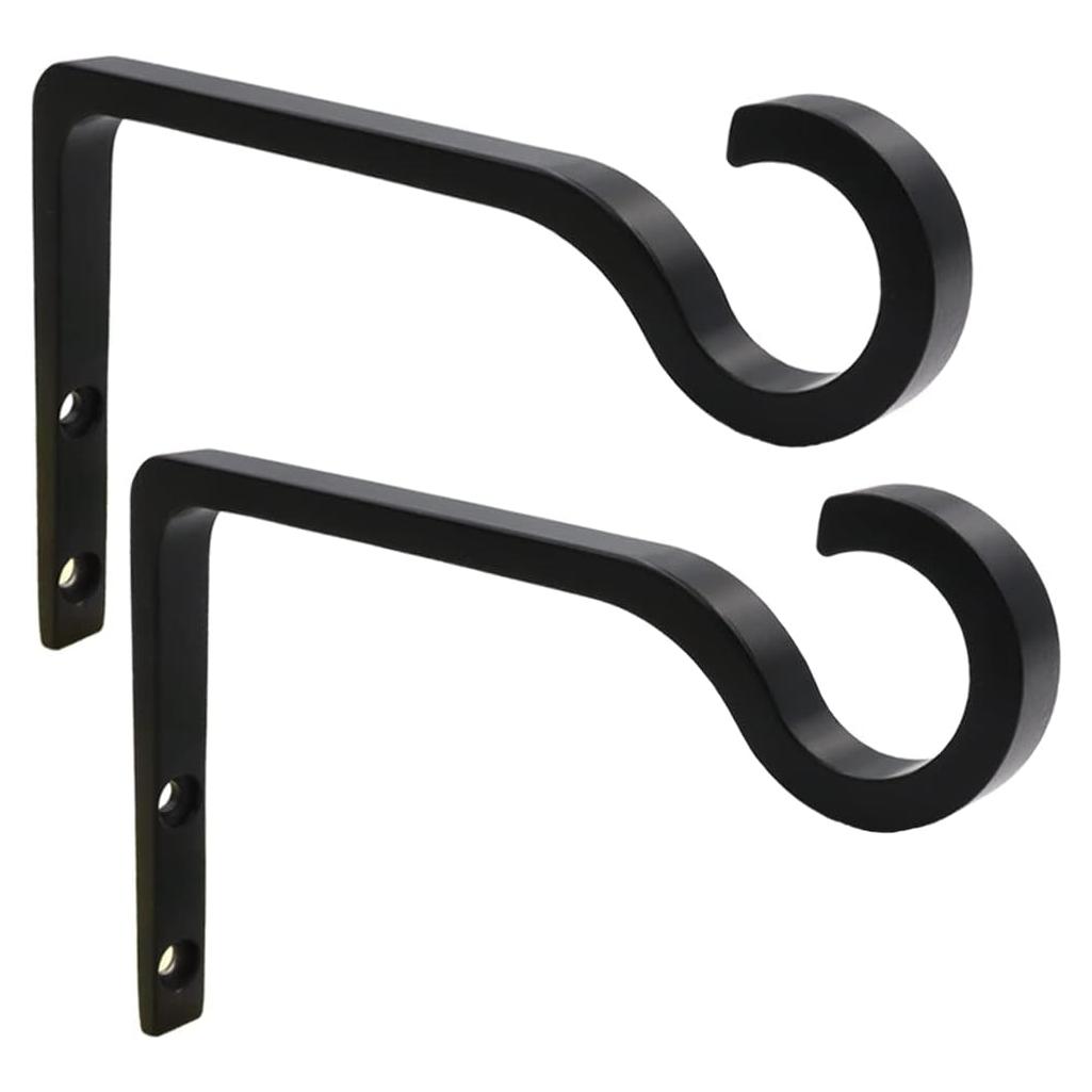 Soporte de Planta Colgante QIEGL 15cm Metal Negro 2 Piezas