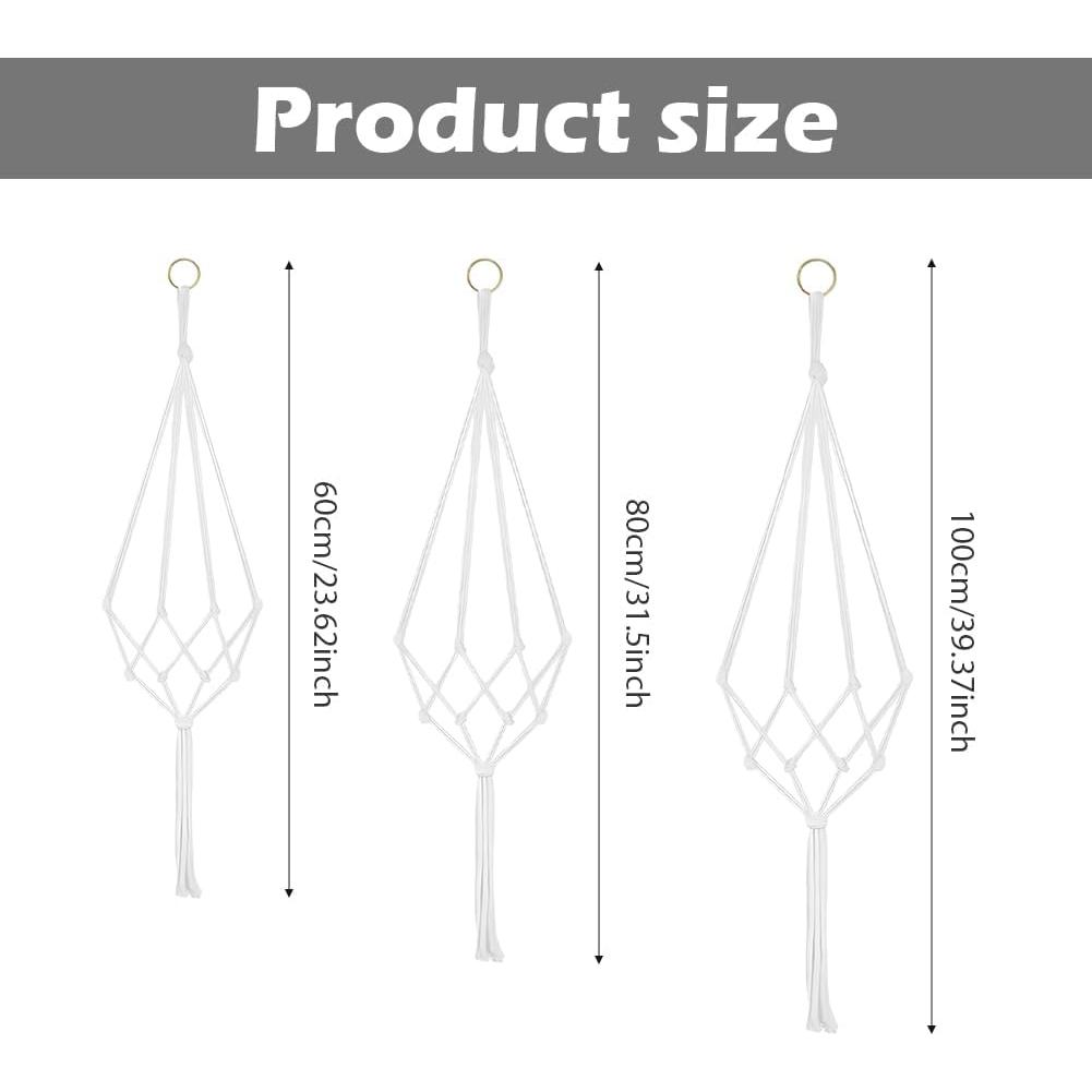 Soporte de Macramé Kryslanix para Macetas Colgantes 6 Piezas