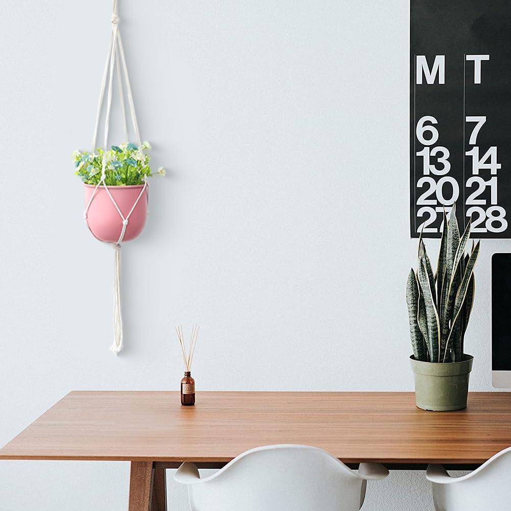 Soporte de Macramé Kryslanix para Macetas Colgantes 6 Piezas