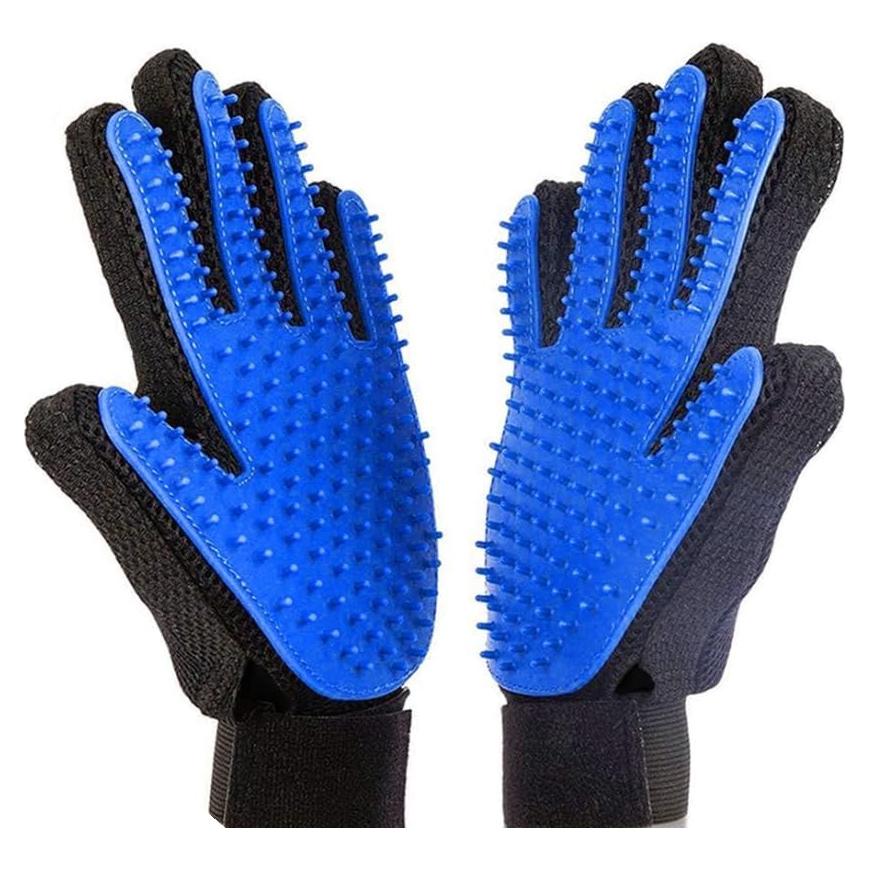Guantes de Aseo para Mascotas SSelections - 1 Par Azul