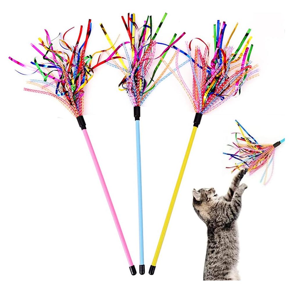 Varitas Interactivas para Gatos IUHKBH - 3 PCS con Lentejuelas