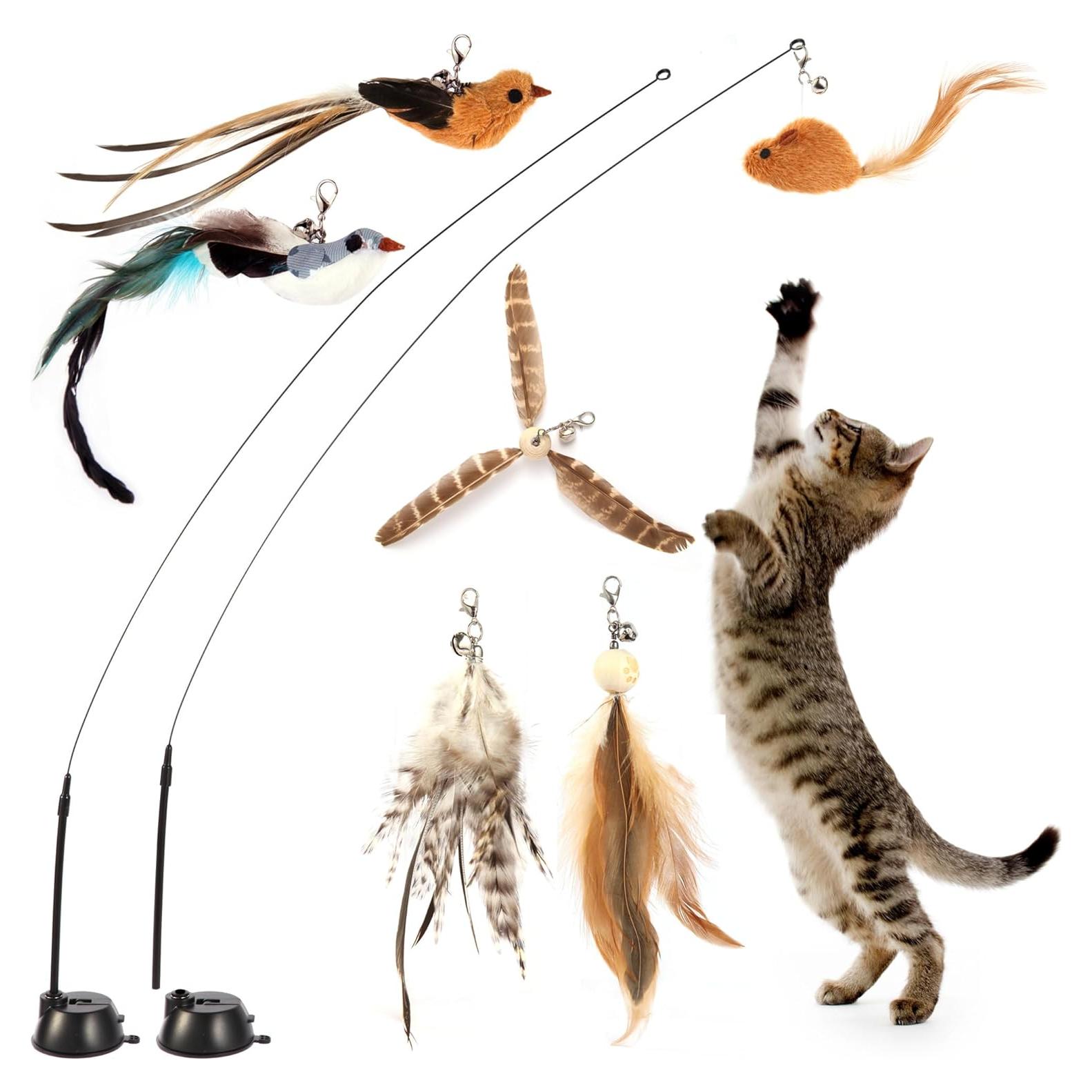 Juego Interactivo para Gatos Maiguangta 6 Piezas con Ventosas