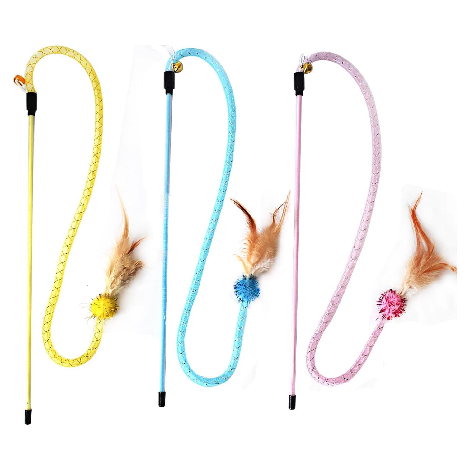 Varitas Interactivas para Gatos IUHKBH - 3 Colores, 38 cm