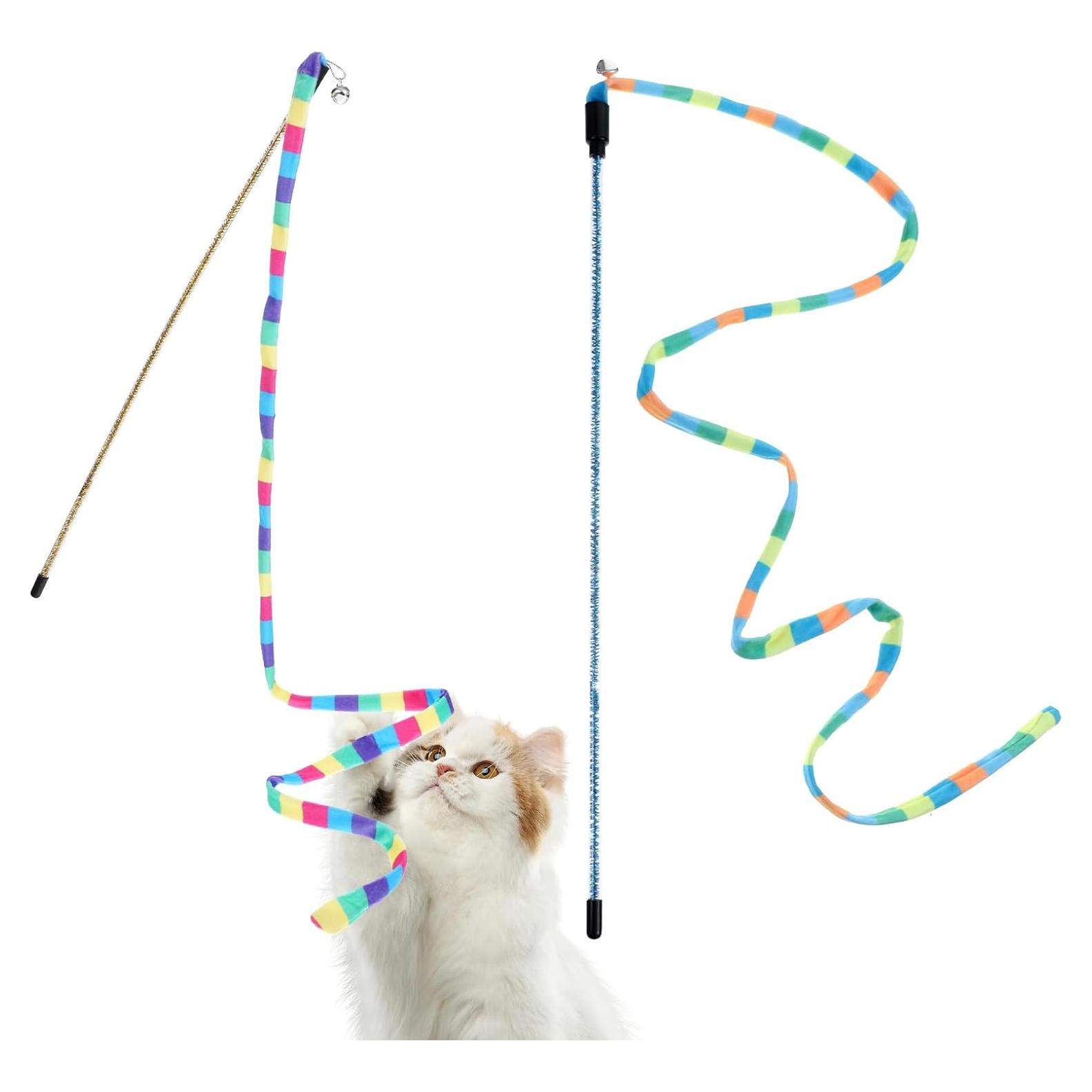 Juguetes Interactivos para Gatos InnoHHustle 2 Pcs Varitas Coloridas