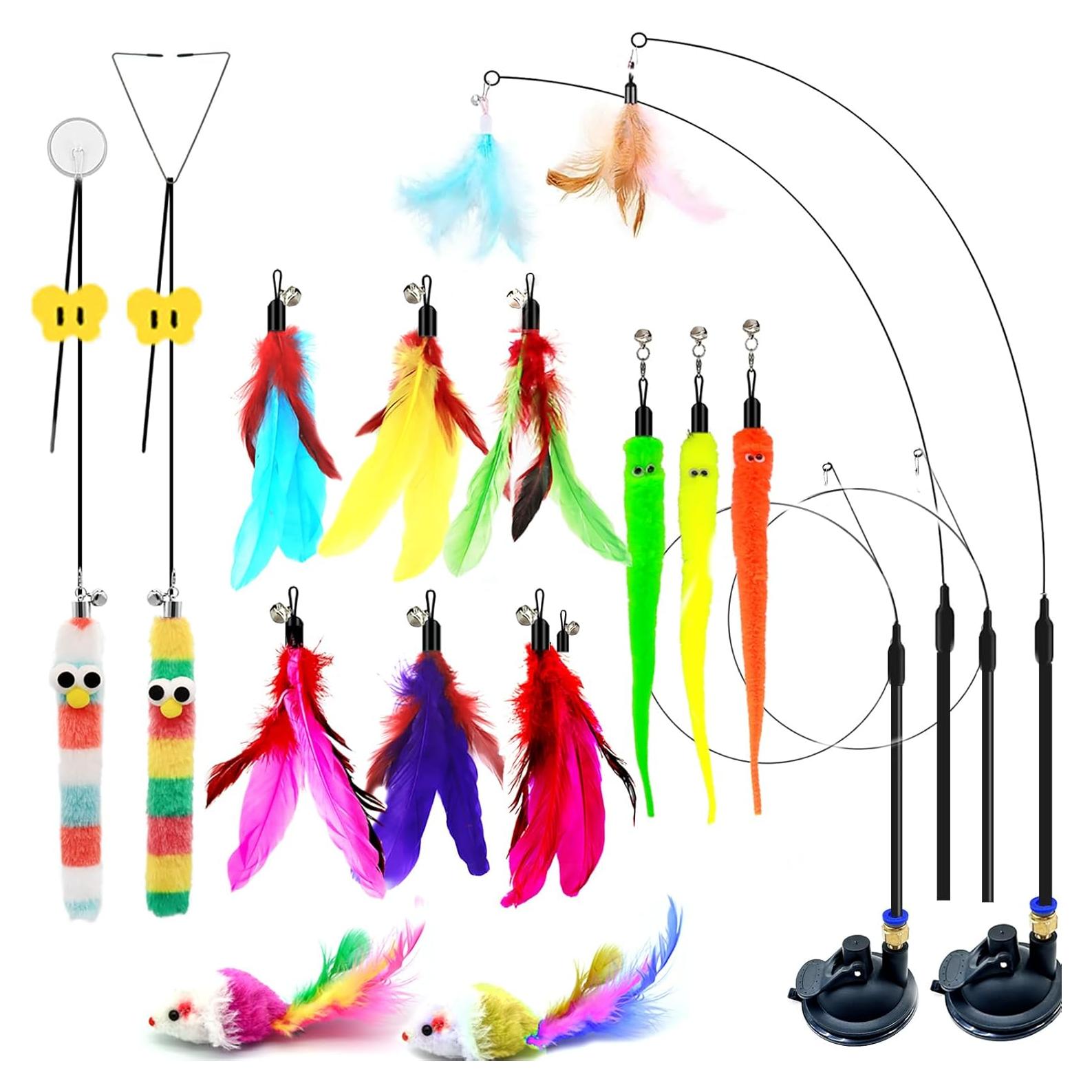 Juego de Juguetes Interactivos para Gatos BURCHLIFE 4 en 1