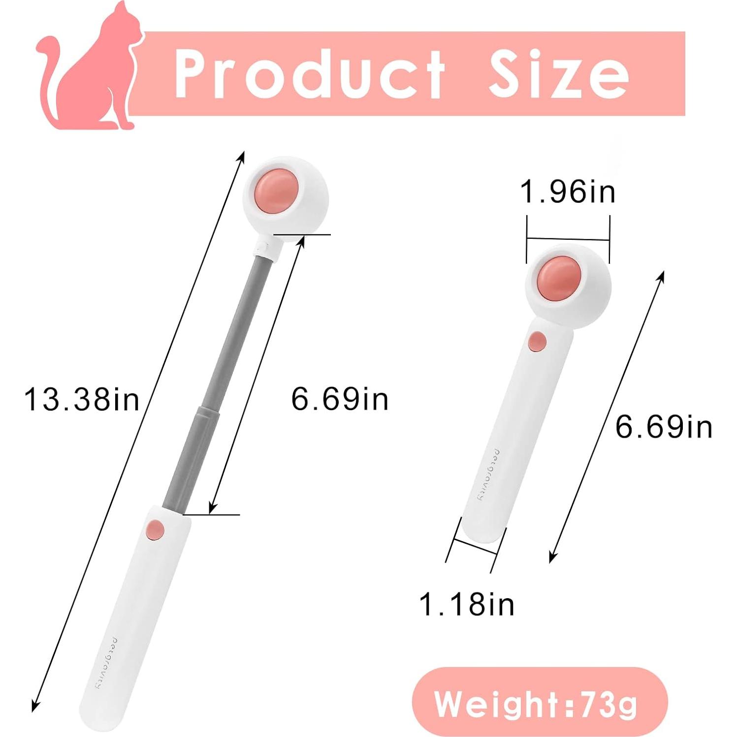 Varita Retráctil para Gatos Andiker con Plumas y Cabeza Reemplazable