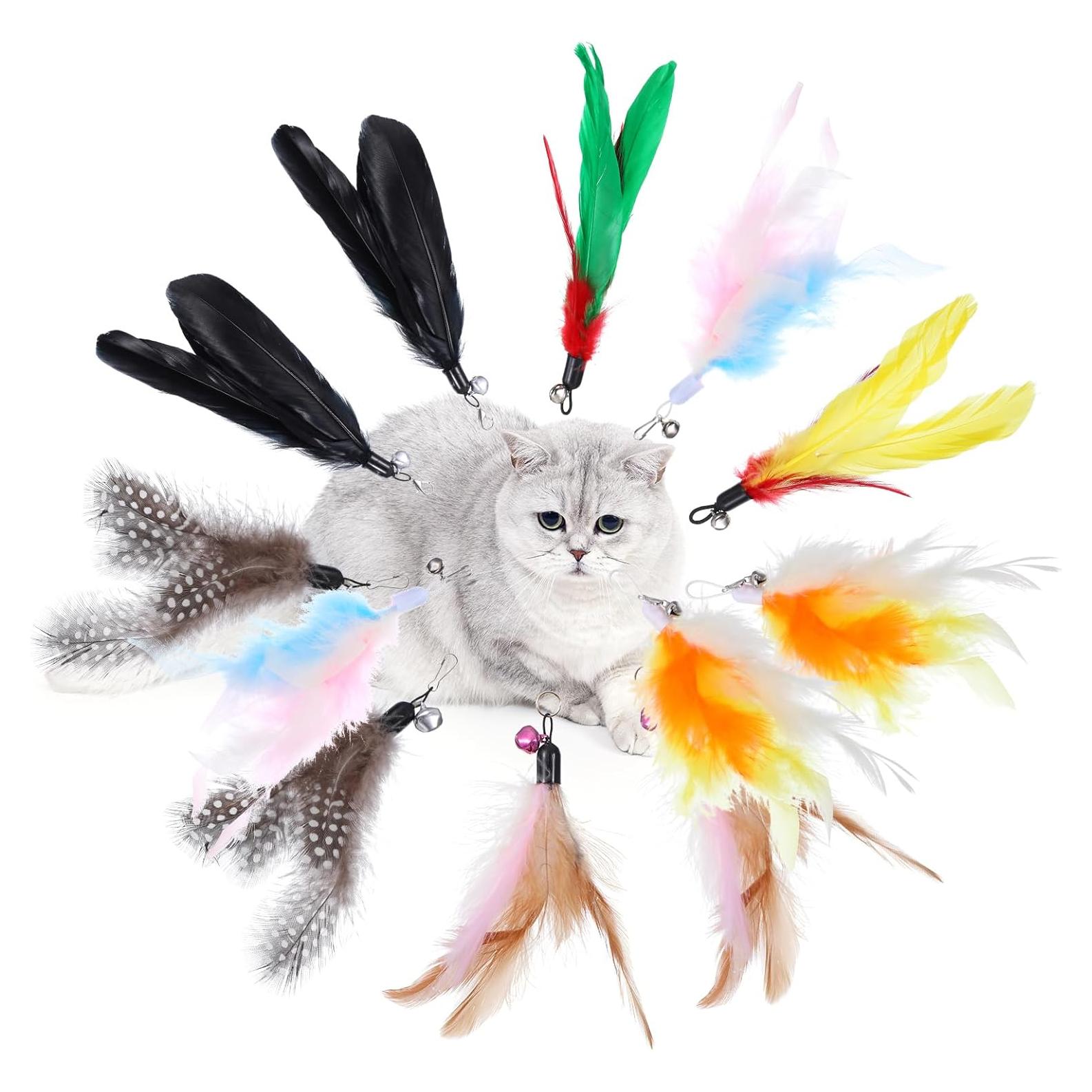 12 Repuestos de Plumas para Juguetes de Gato Kifmurase