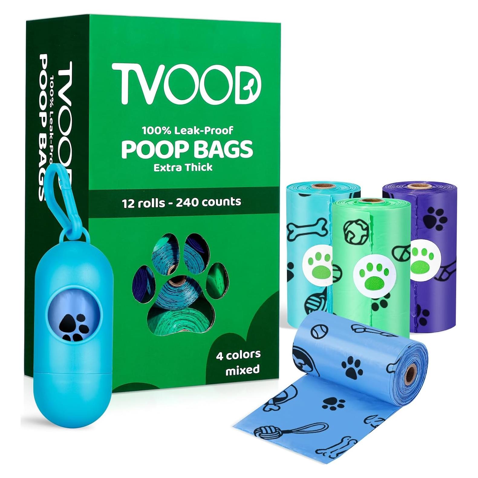 Bolsas para Excremento de Perro TVOOD 240 Unidades A Prueba de Fugas