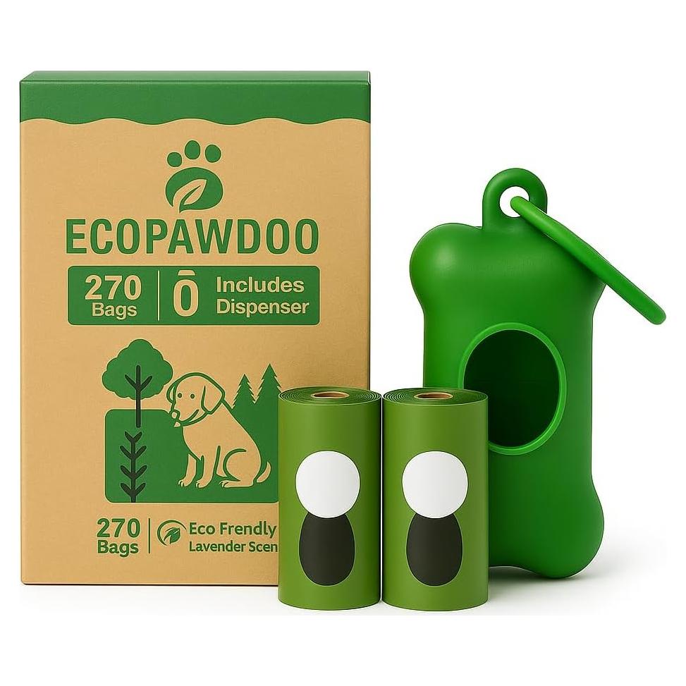 Bolsas de Desechos para Perros Ecopawdoo 270 Unidades Biodegradables