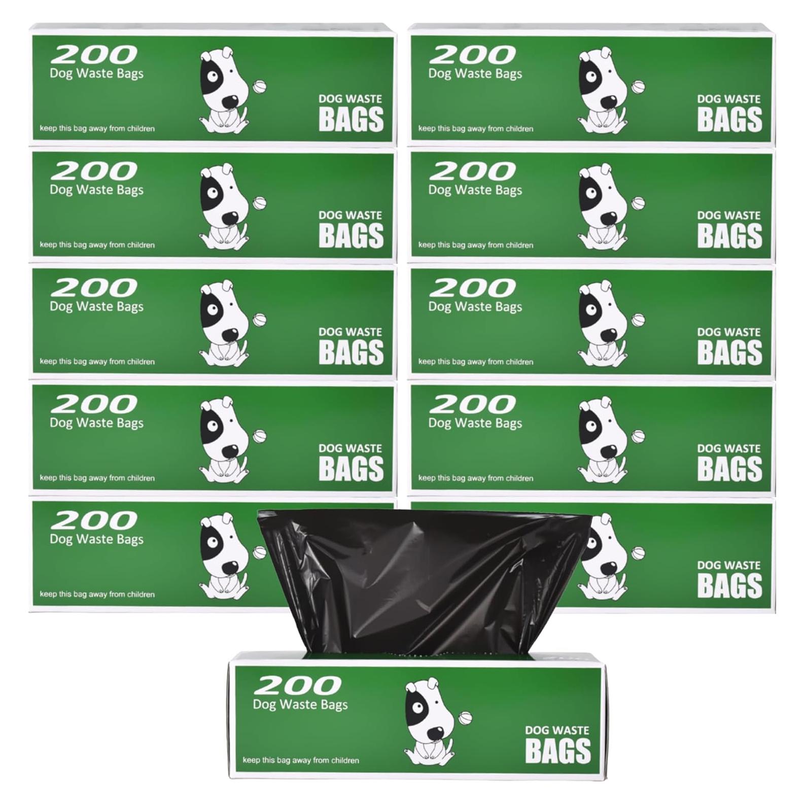 Bolsas de Poop Originales® Recicladas 2000 Contenido Negras