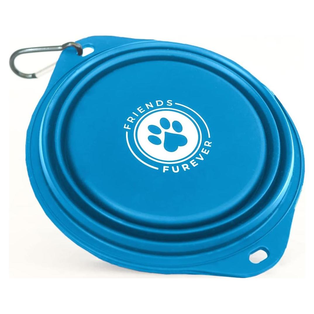 Cuenco Plegable para Perros Friends Furever 850ml Azul