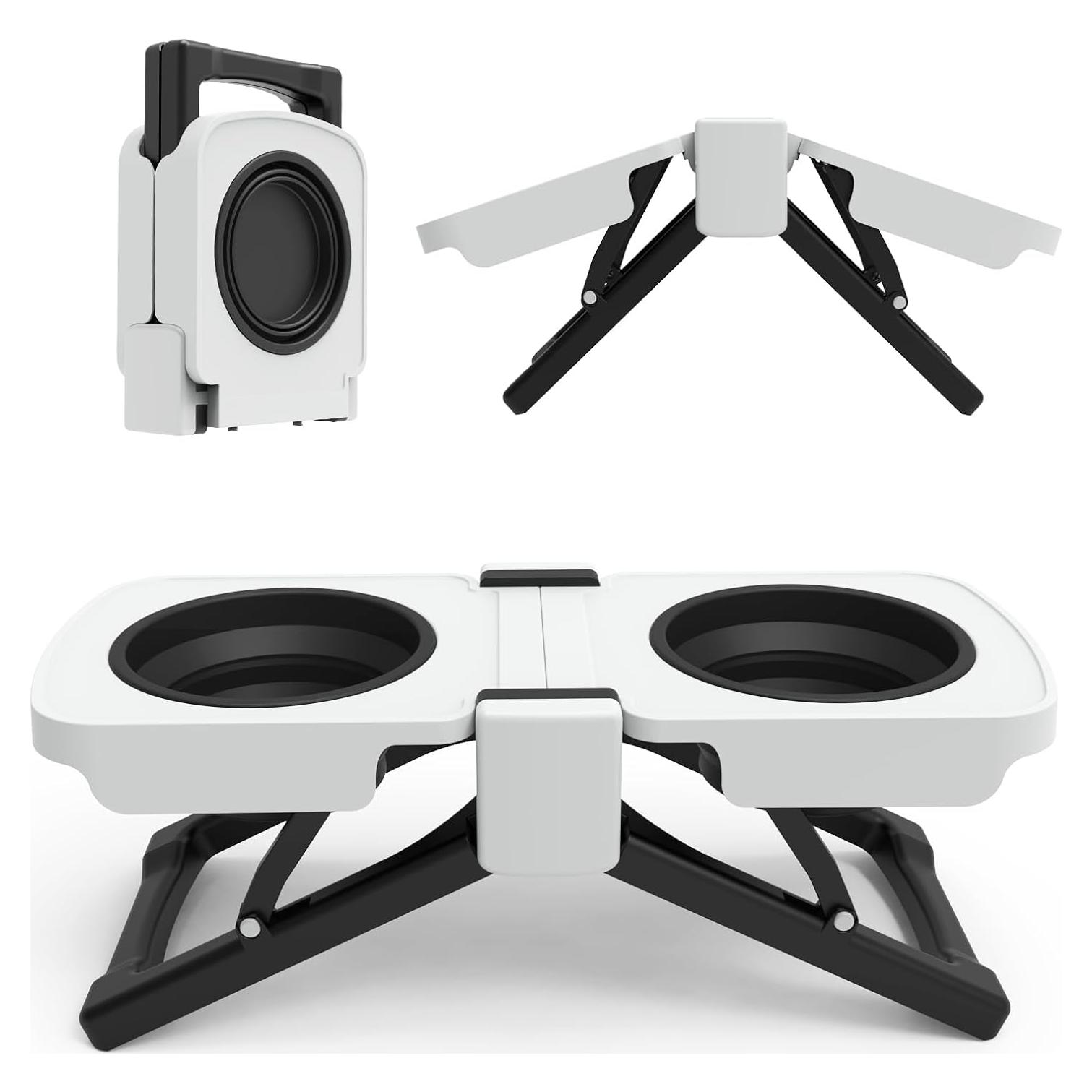 Soporte Elevado para Cuencos de Perro SUPERDESIGN Doble Plegable 1.2L